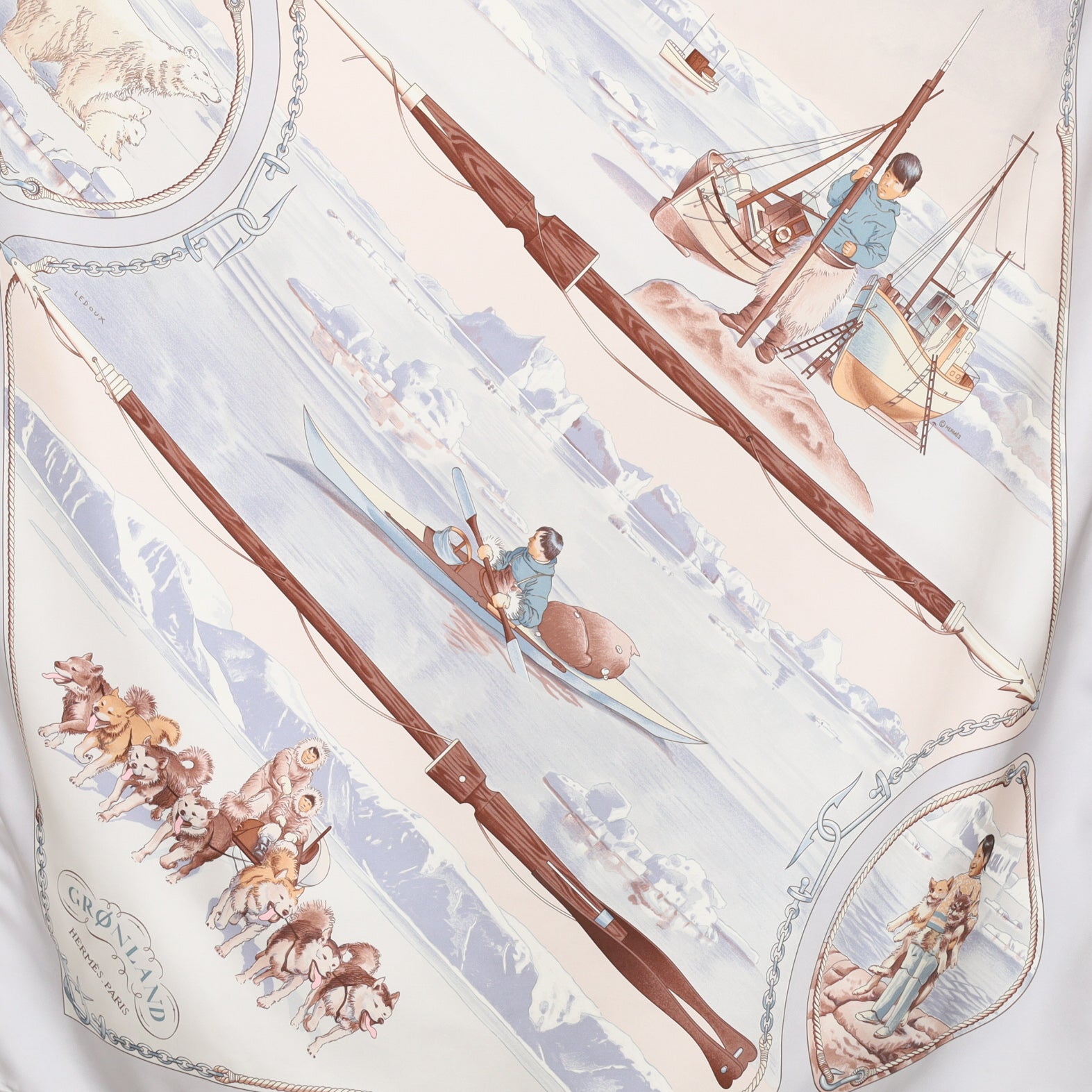 Hermès Grønland Silk Scarf