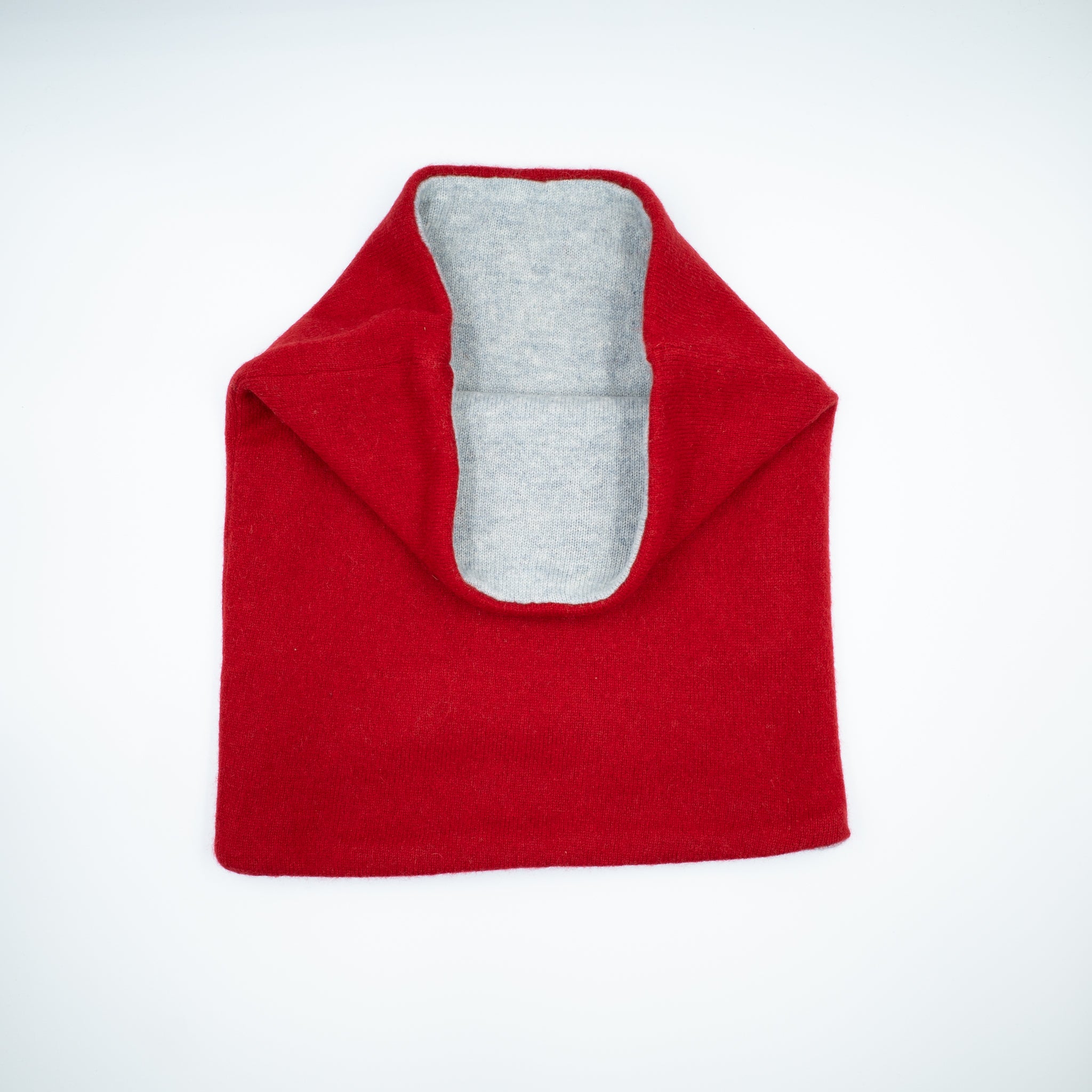 Postie Red and Pale Grey Luxury Double Layered Snood