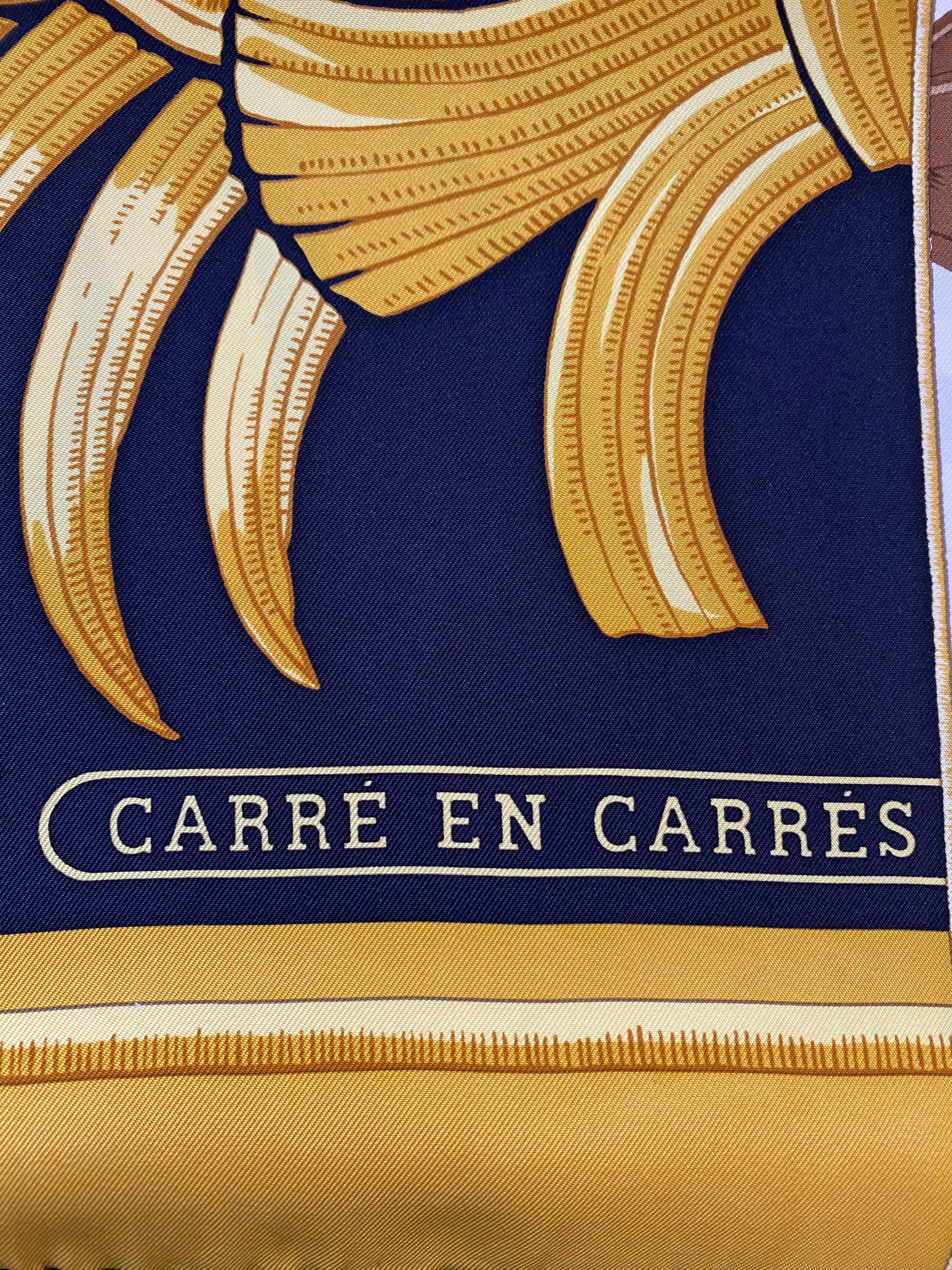 Immaculate Hermès Carré En Carrés Silk Scarf