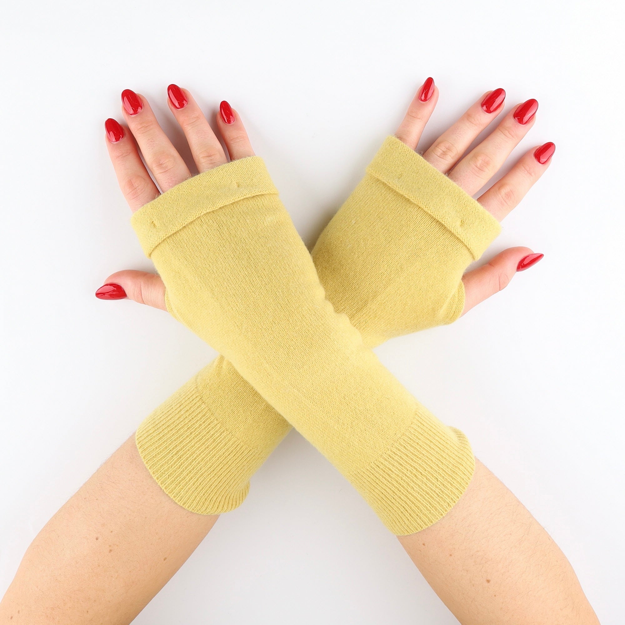 Mustard Yellow Fingerless Gloves