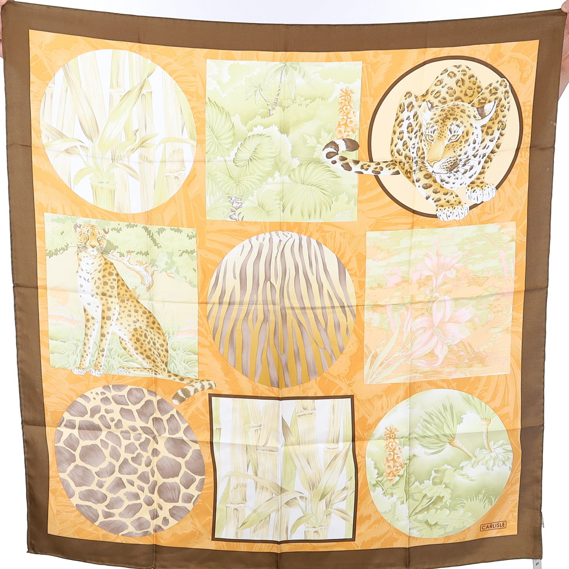 Brand New Carlisle African Bush Themed Silk Scarf