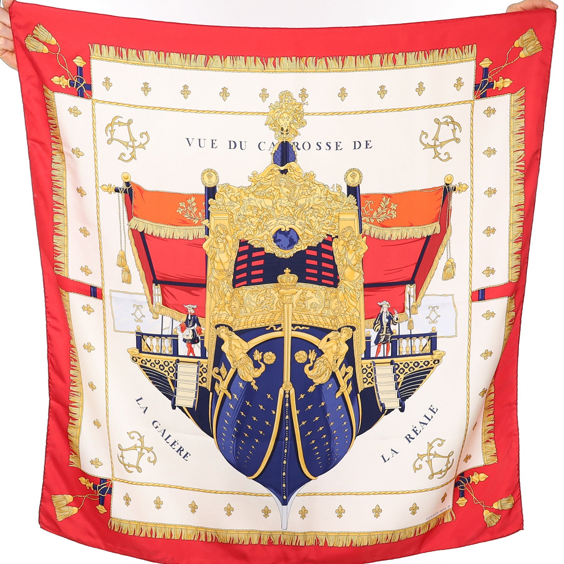 Hermès Vue du Carrosse de la Galère la Réale Silk Scarf