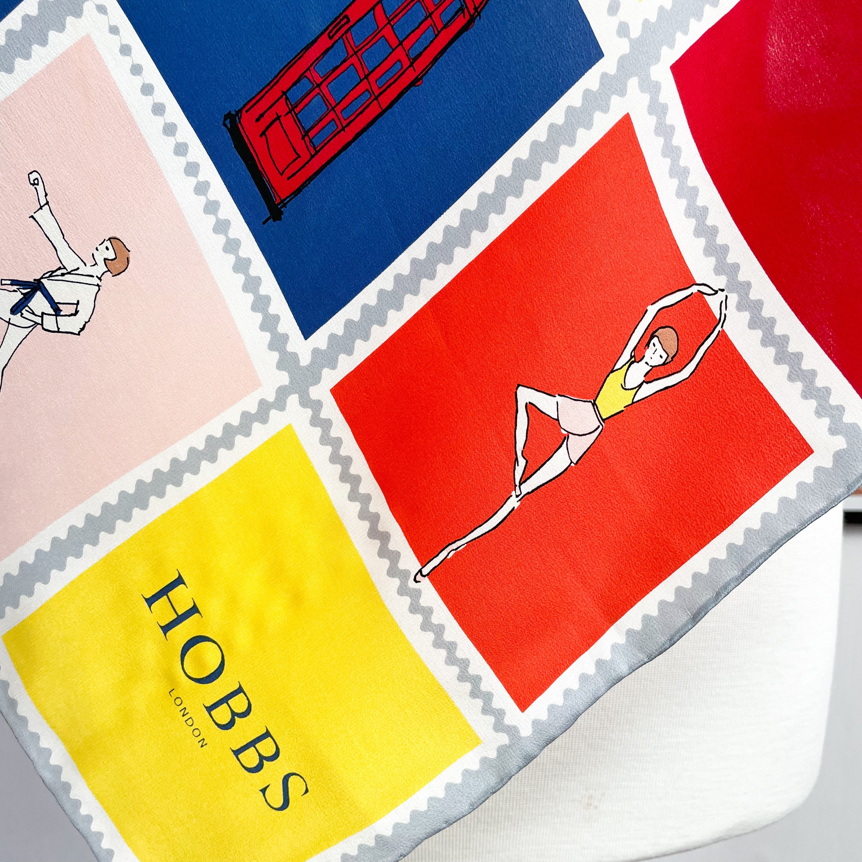 Large Hobbs London Scenes Silk Scarf