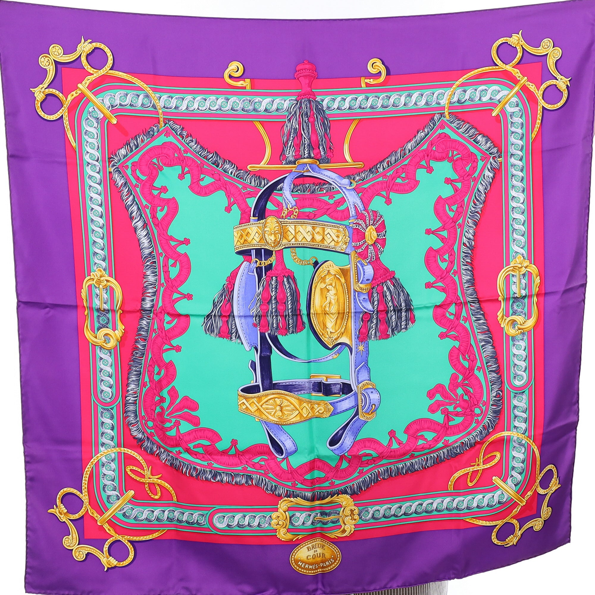 Brand New Boxed Hermès Bride de Cour Silk Scarf Quite Rare