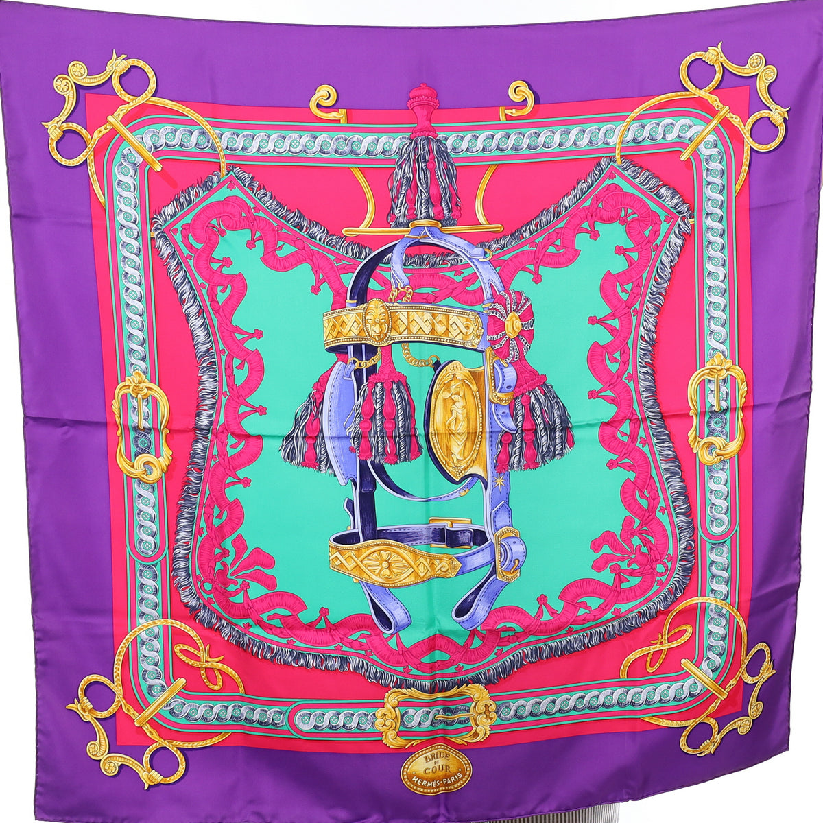 Brand New Boxed Hermès Bride de Cour Silk Scarf Quite Rare