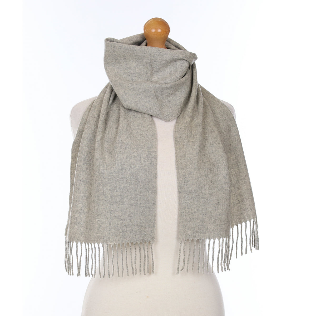 Silver Grey Cashmere Woven Scarf