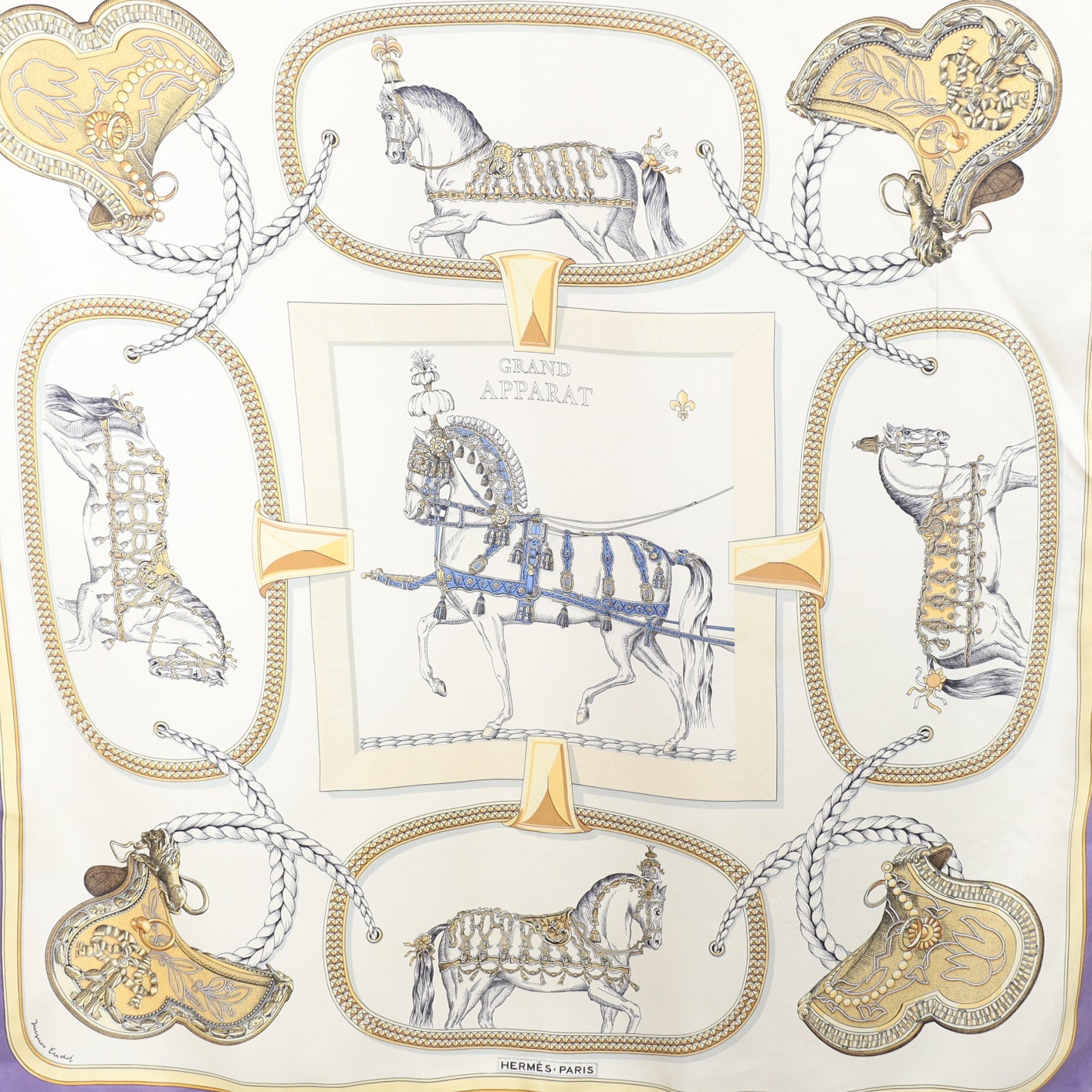 Hermès Grand Apparat Vintage Silk Scarf