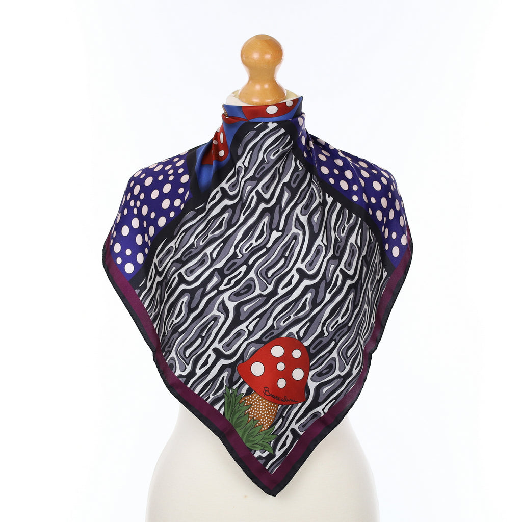 Contemporary Toadstool Block Silk Scarf