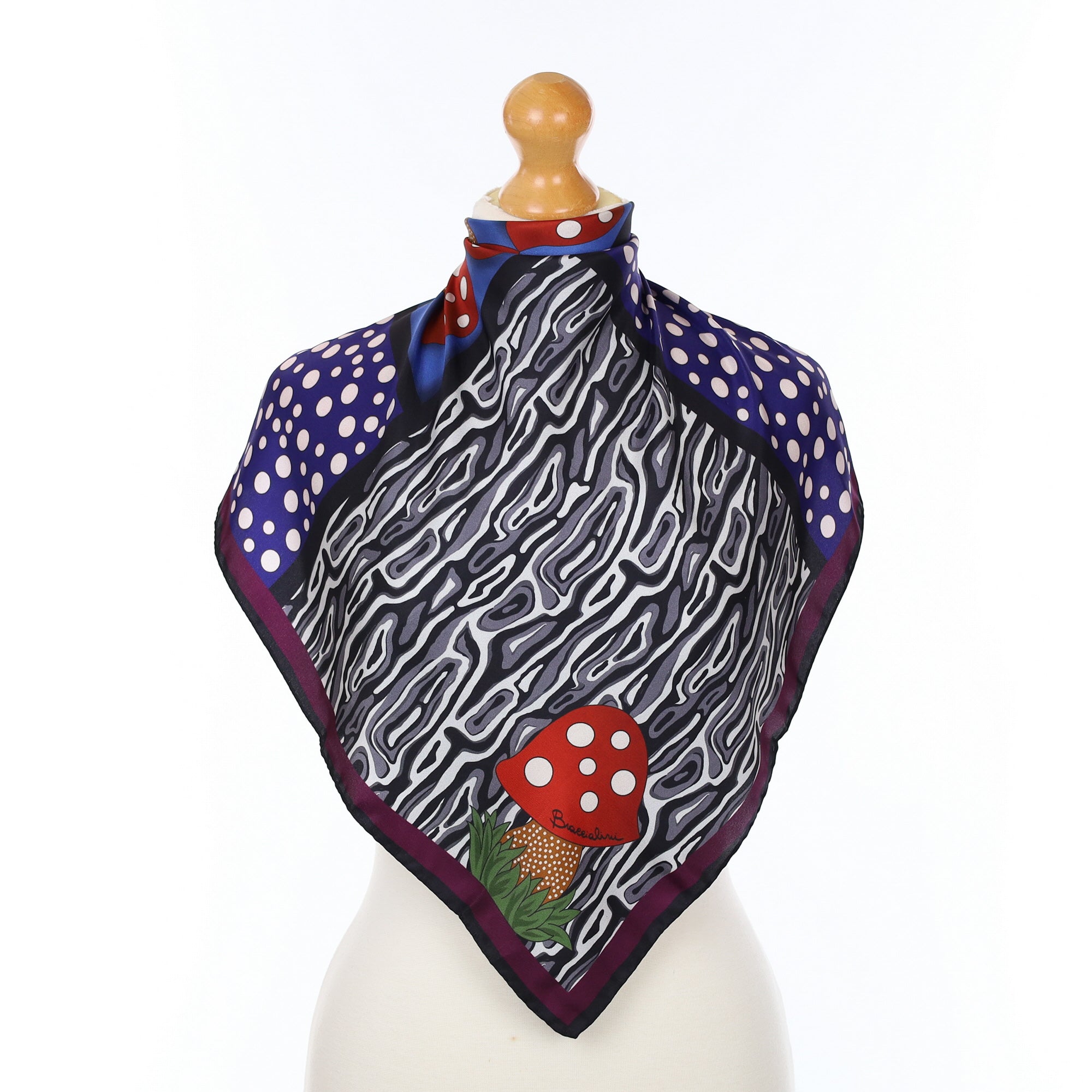 Contemporary Toadstool Block Silk Scarf