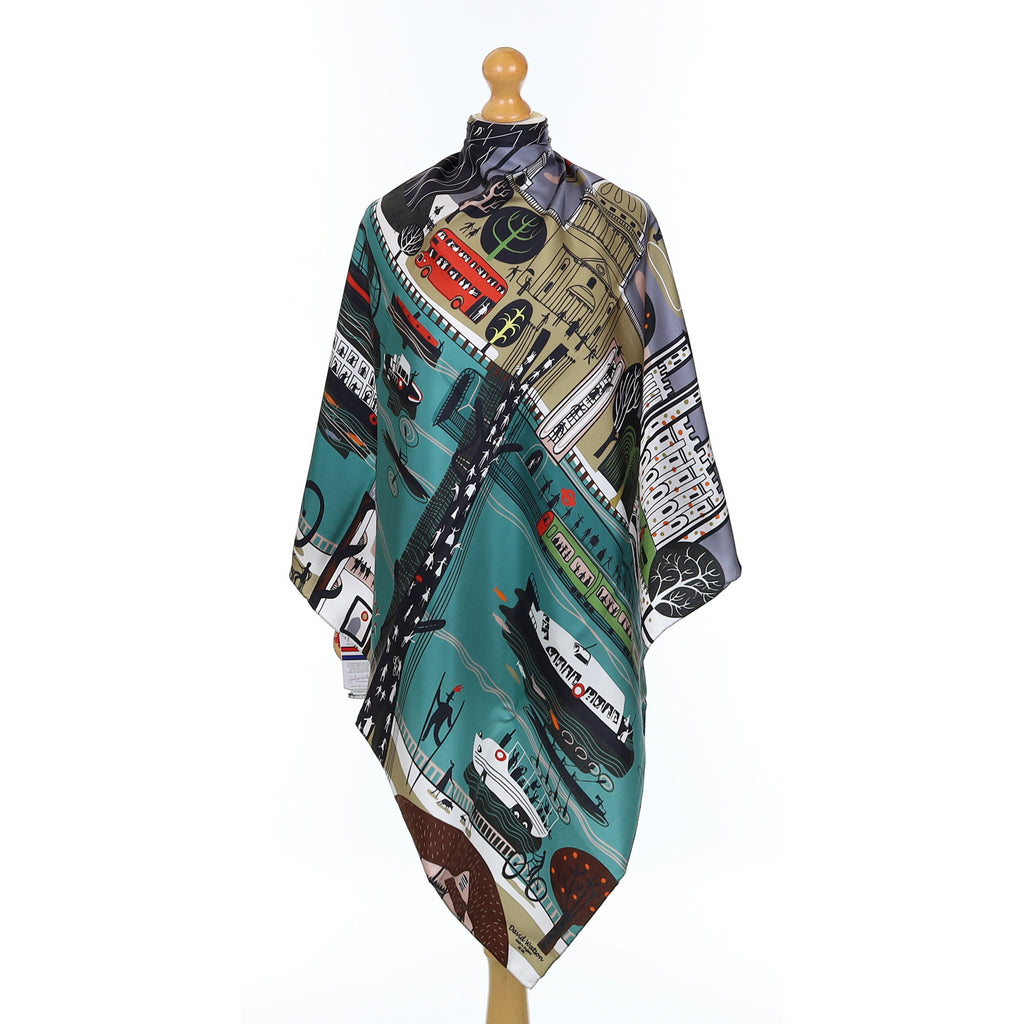 Brand New Boxed David Watson Silk Scarf
