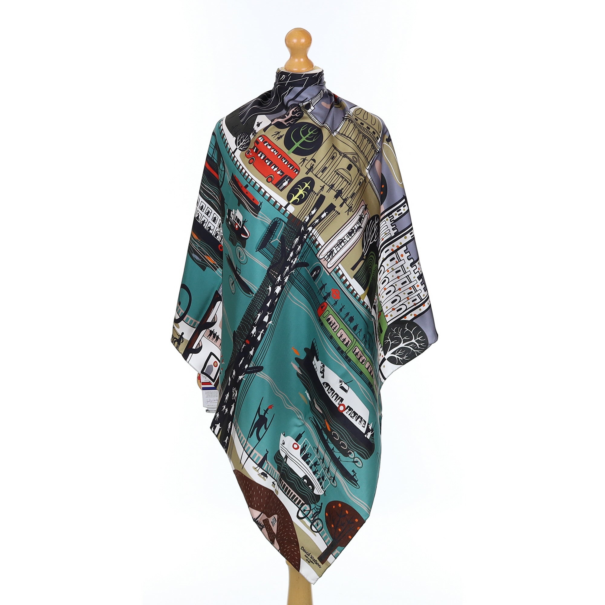 Brand New Boxed David Watson Silk Scarf