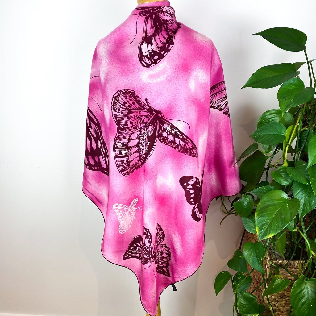 Extra Large Hanae Mori Silk Scarf