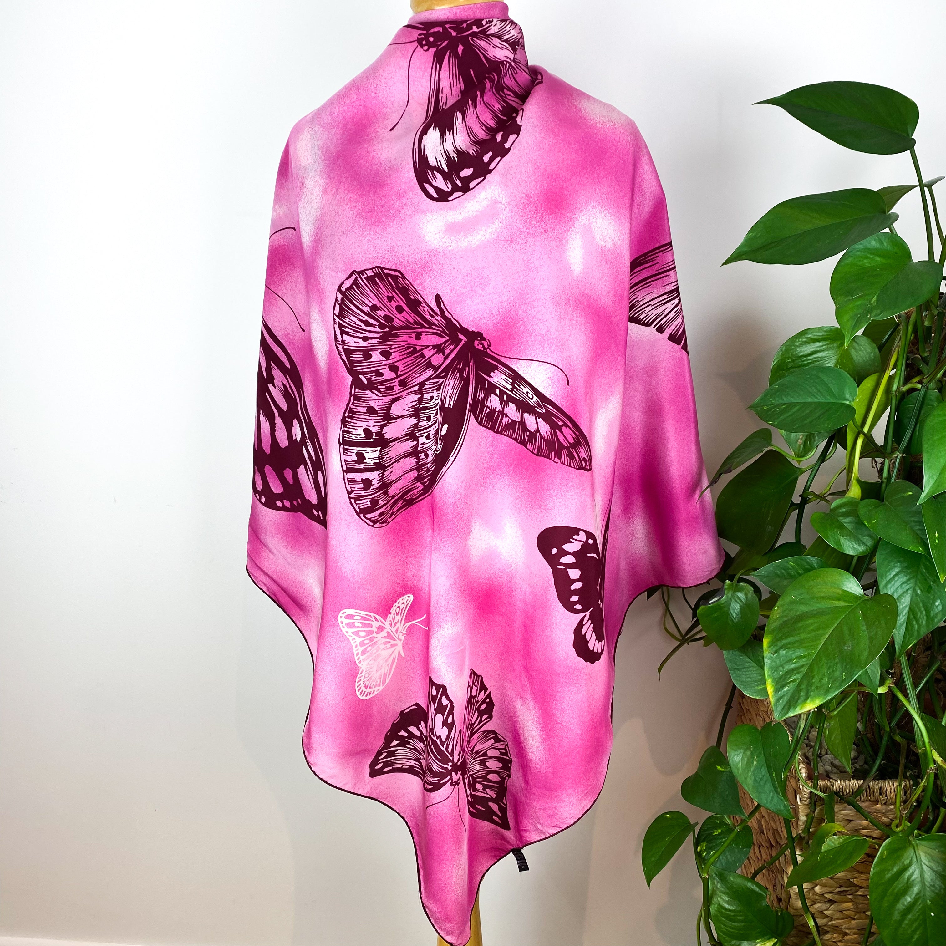 Extra Large Hanae Mori Silk Scarf