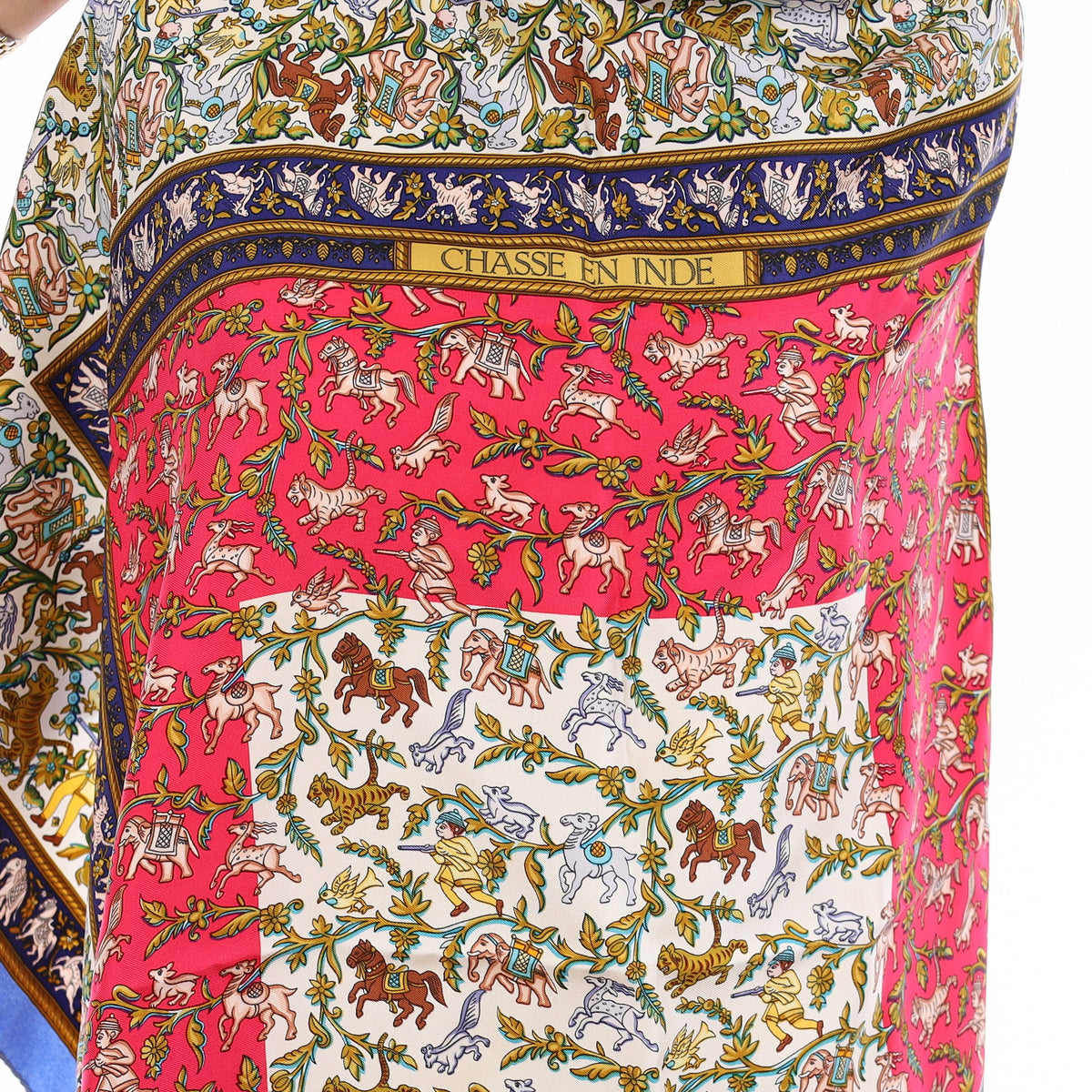 Pristine Hermès Chasse En Inde Silk Scarf