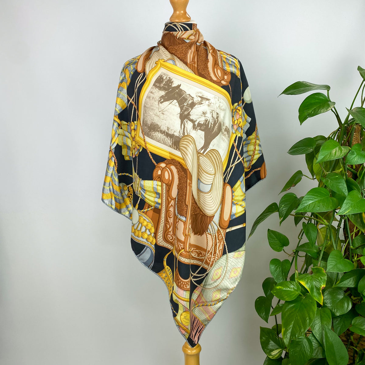 Gucci Equestrian Vintage Silk Scarf