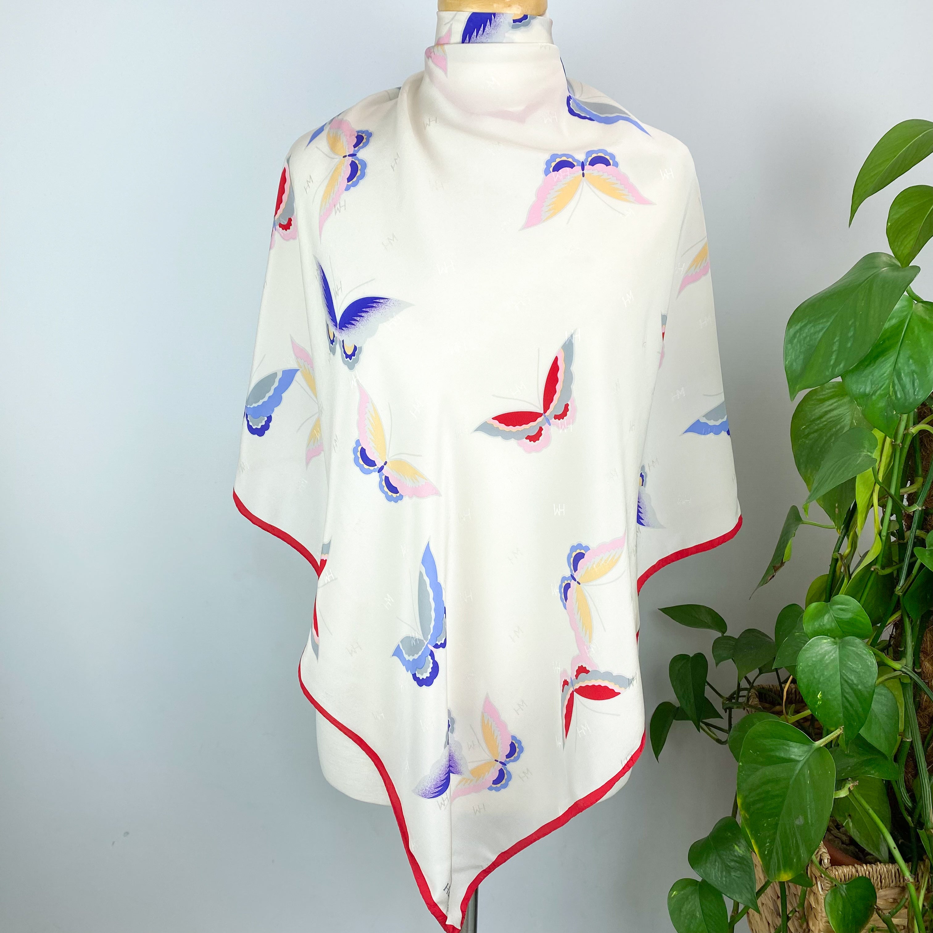 Hanae Mori Butterfly Silk Scarf