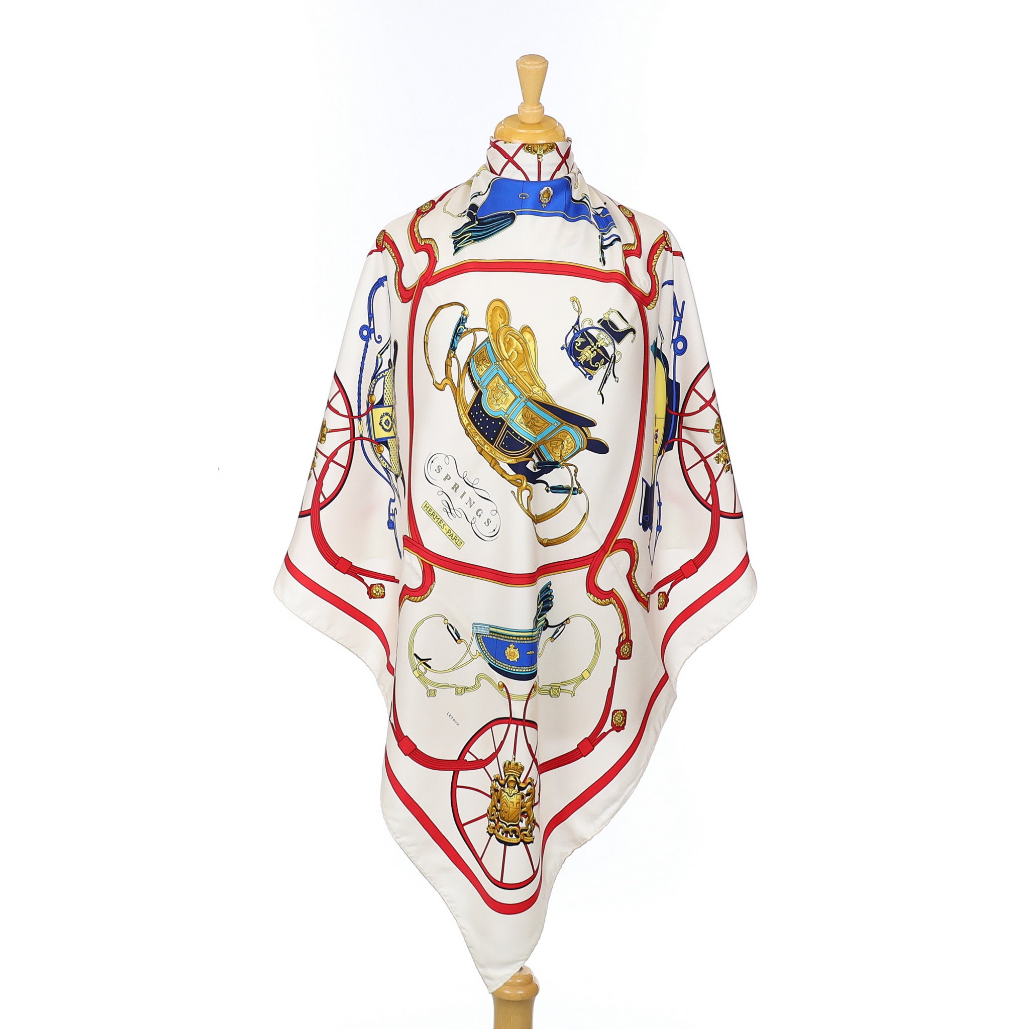 Pristine Hermès Springs Silk Scarf