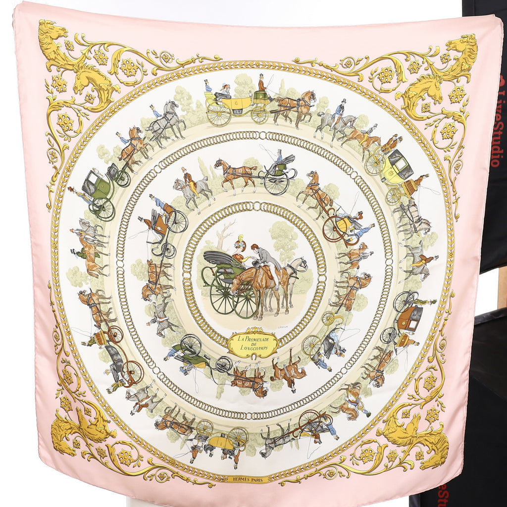 Hermès La Promenade de Longchamps Silk Scarf