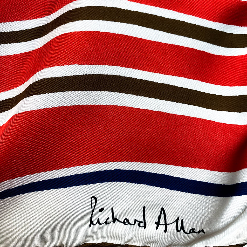 1970s Richard Allan Vintage Silk Scarf