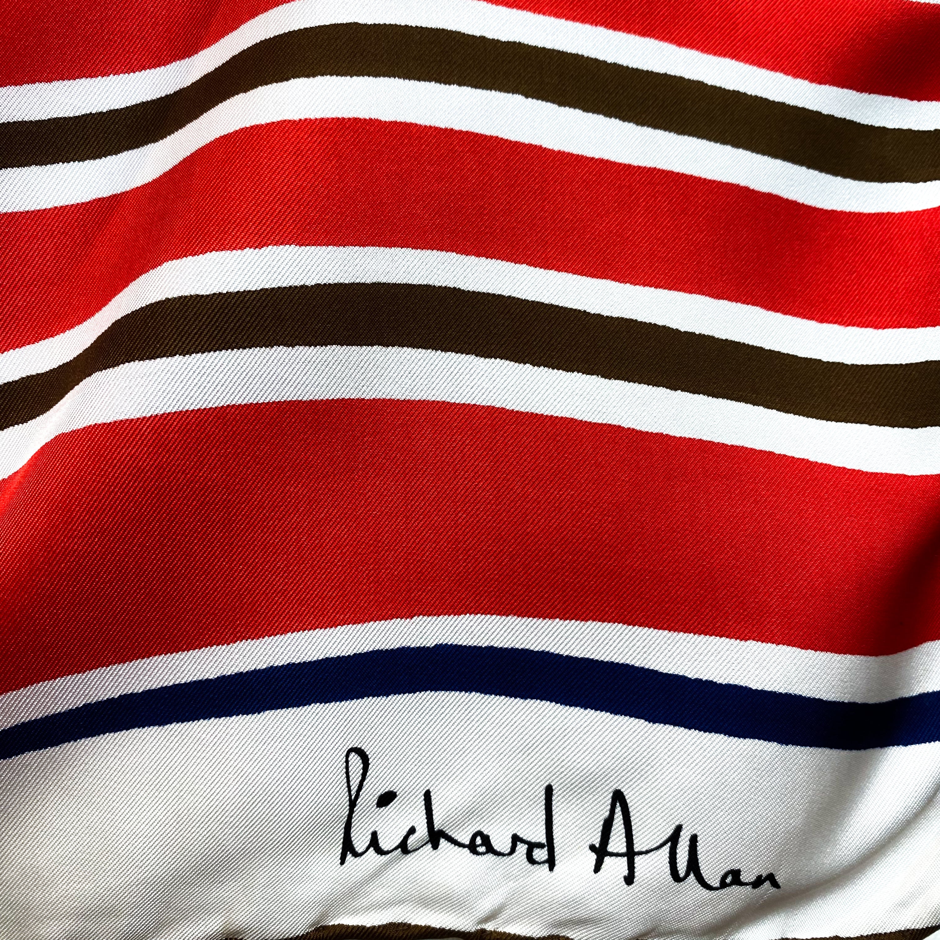 1970s Richard Allan Vintage Silk Scarf