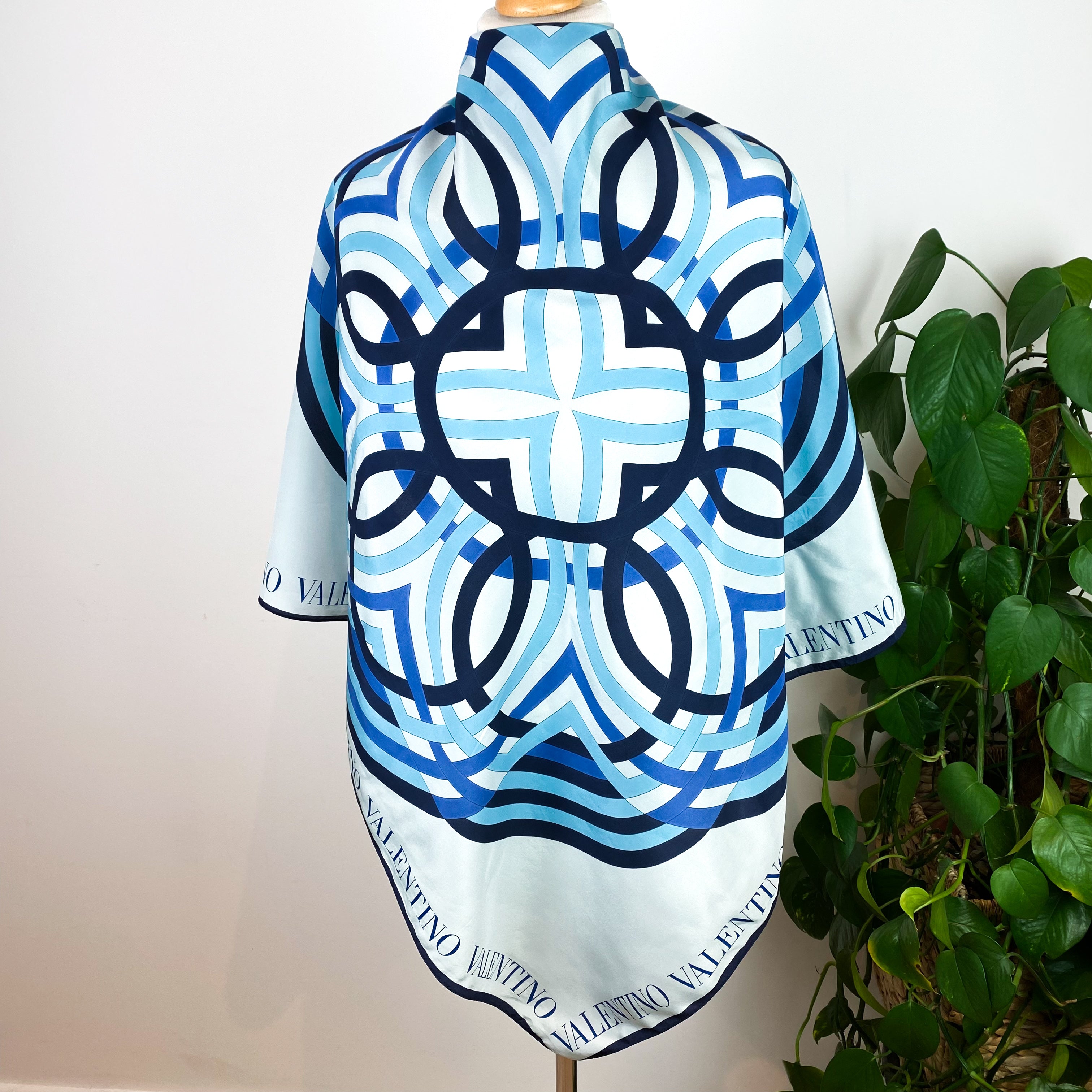 Striking Valentino Designer Silk Scarf