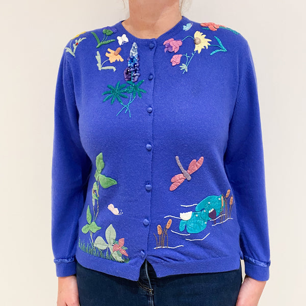 Vintage Azure Blue Cashmere Cardigan