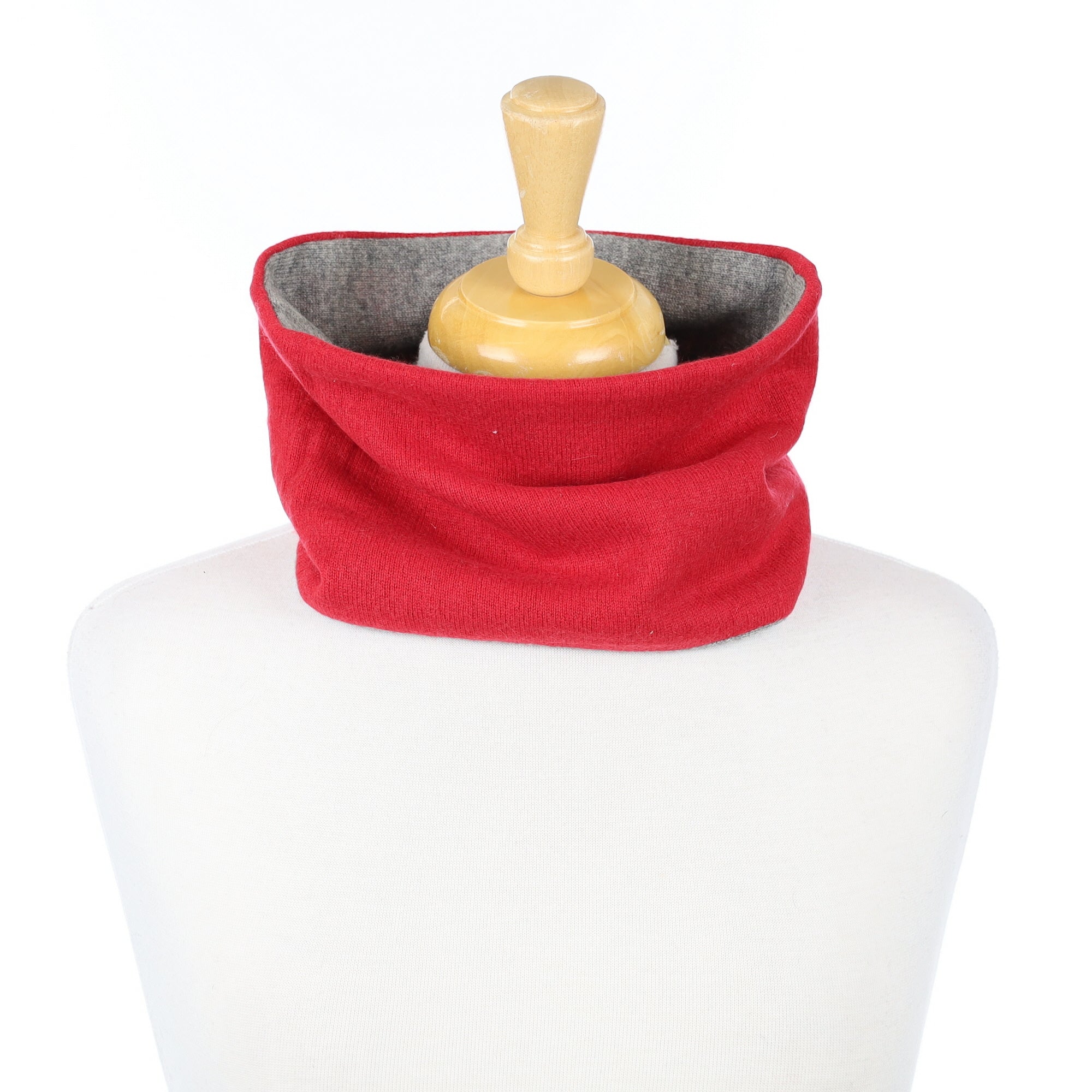 Red and Ash Grey Neck Warmer