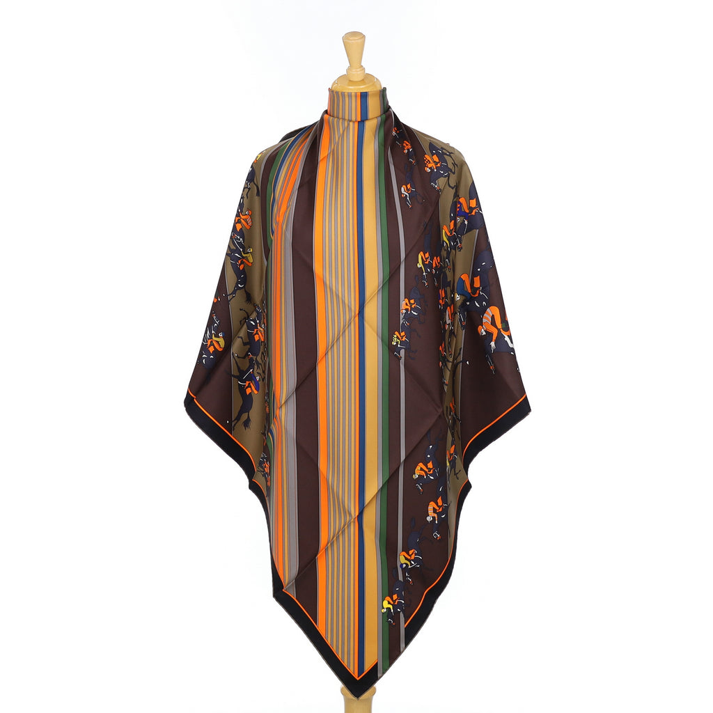 Brand New Boxed Hermès Les Course Silk Scarf