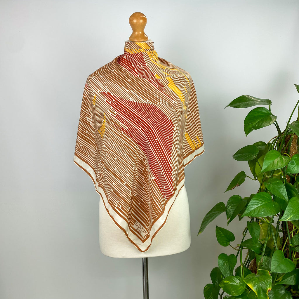 1979s Lanvin Nautical Vintage Silk Scarf