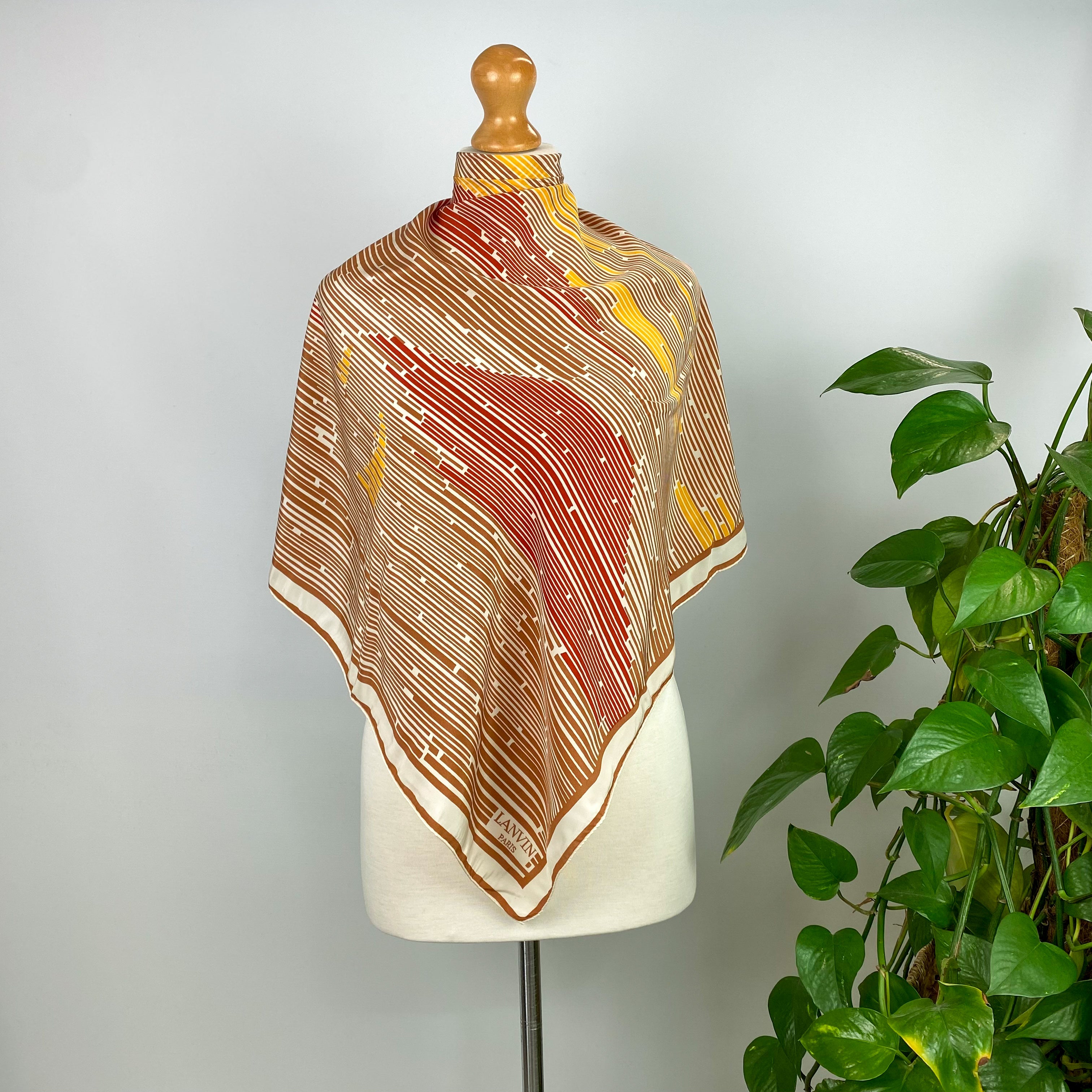 1979s Lanvin Nautical Vintage Silk Scarf
