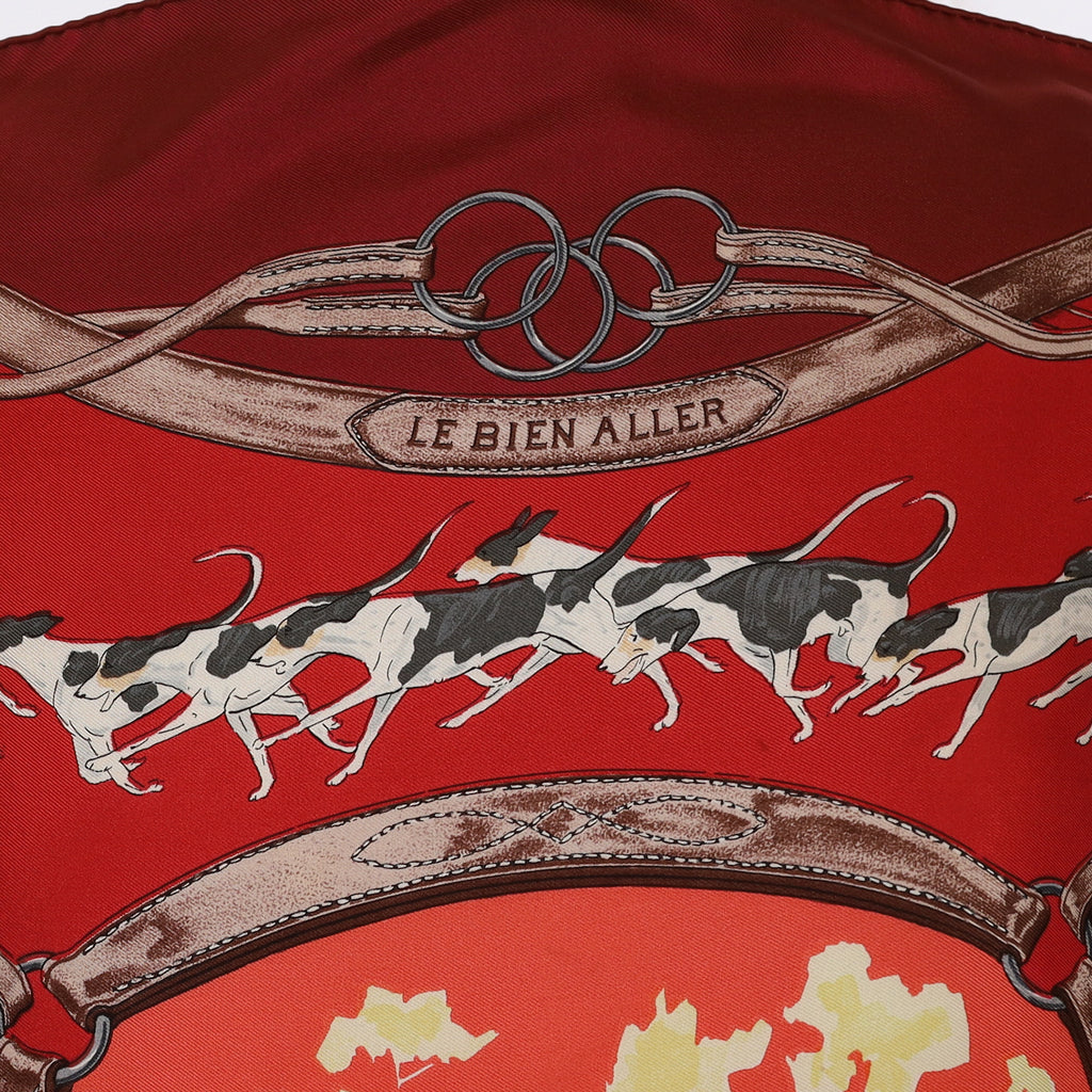 Hermès Le Bien Aller Vintage Silk Scarf