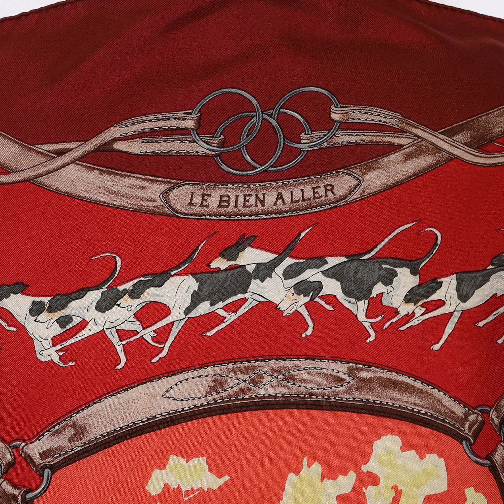 Hermès Le Bien Aller Vintage Silk Scarf