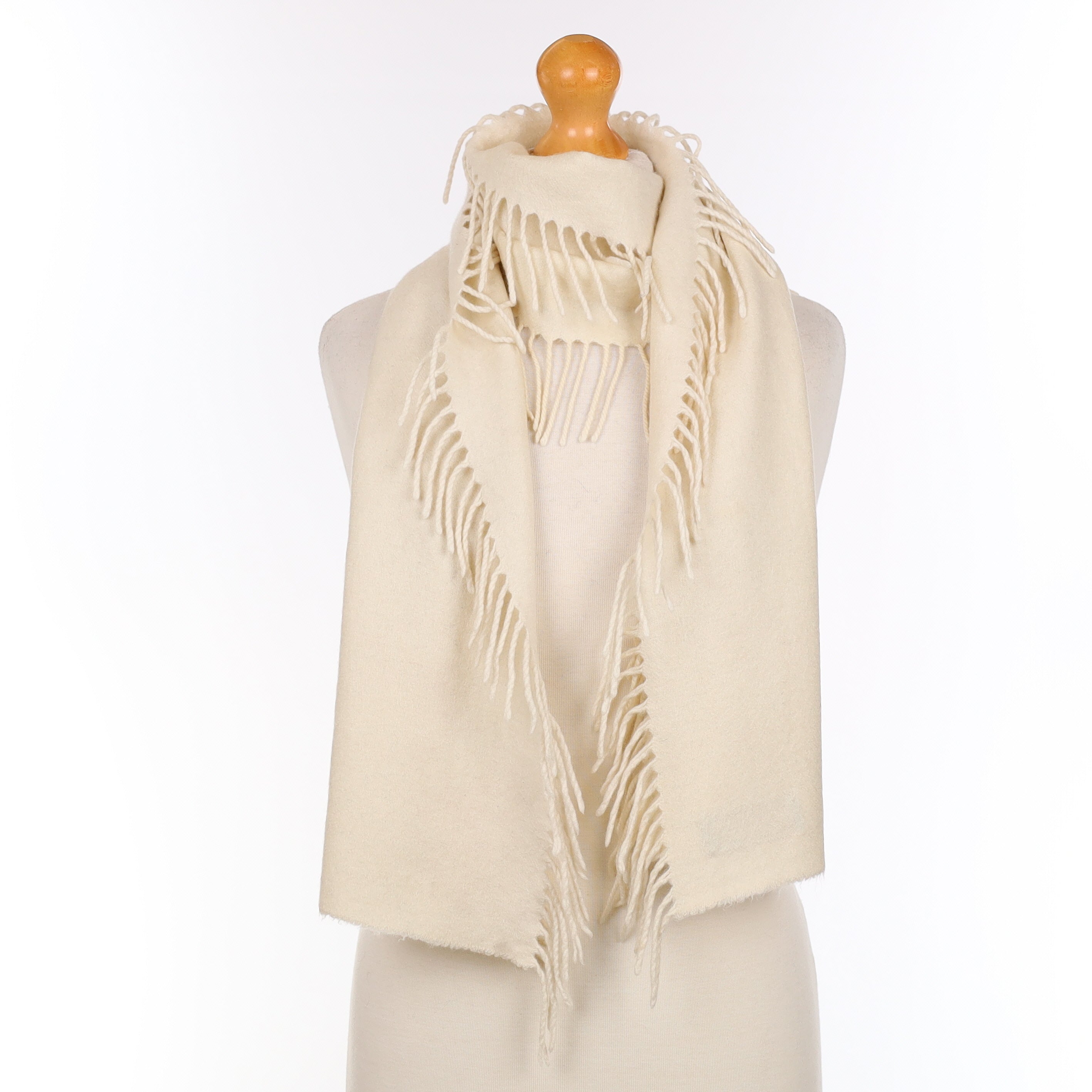 Scottish Vanilla Cream Cashmere Woven Scarf