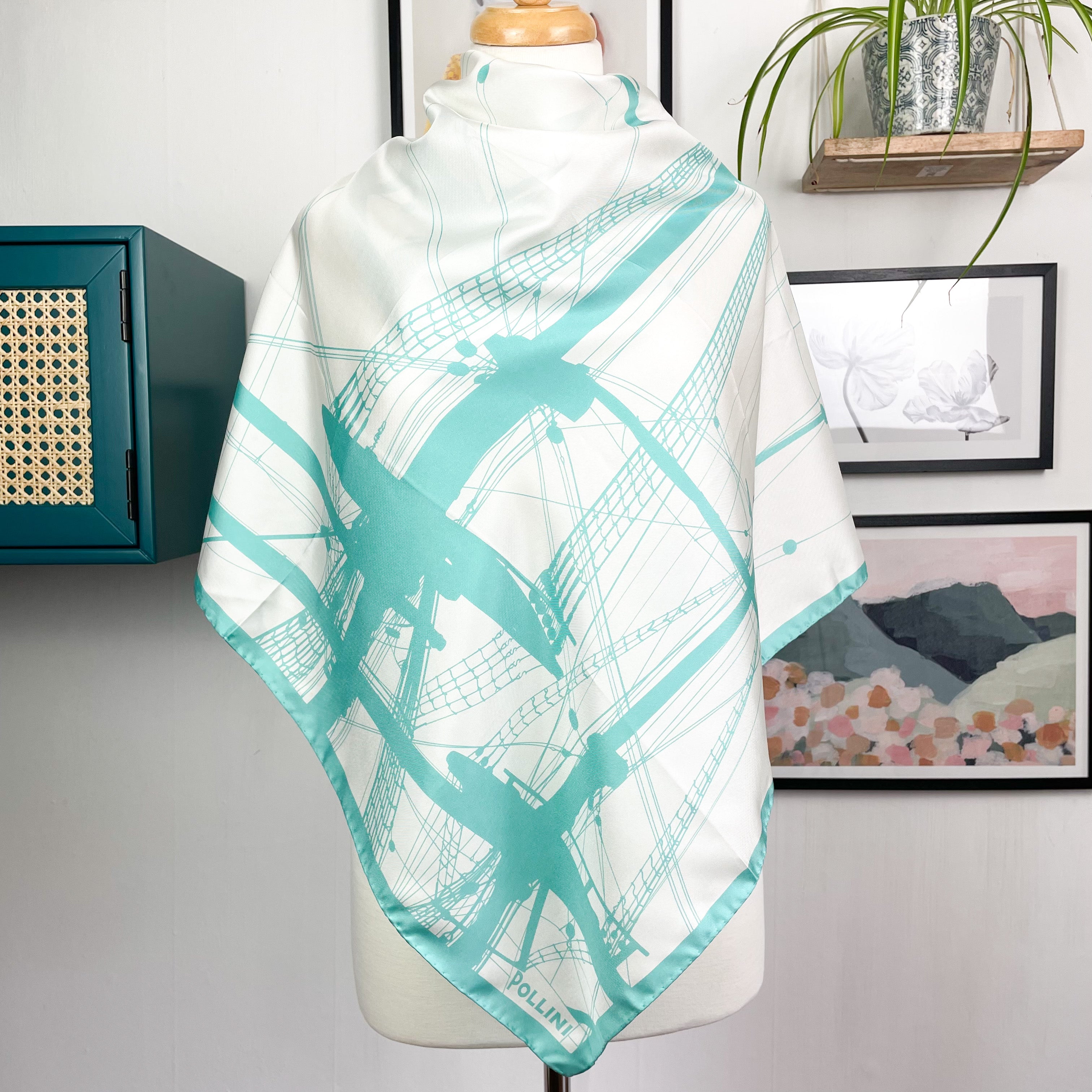 Pollini Designer Italian Silk Scarf