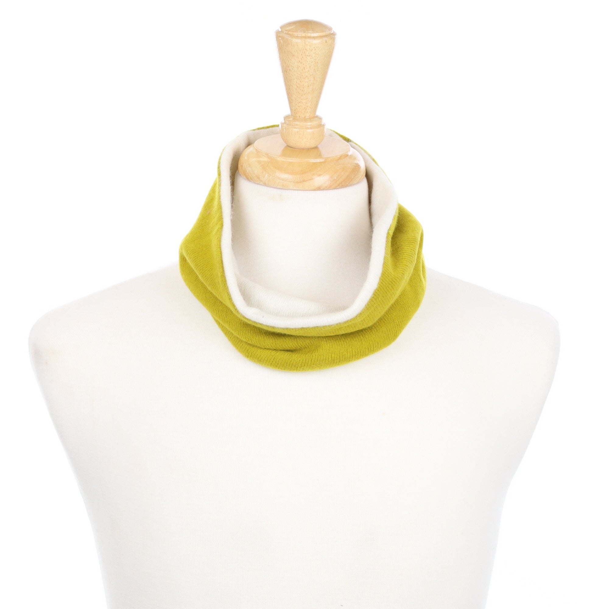 Lichen Yellow and Cream Neck Warmer