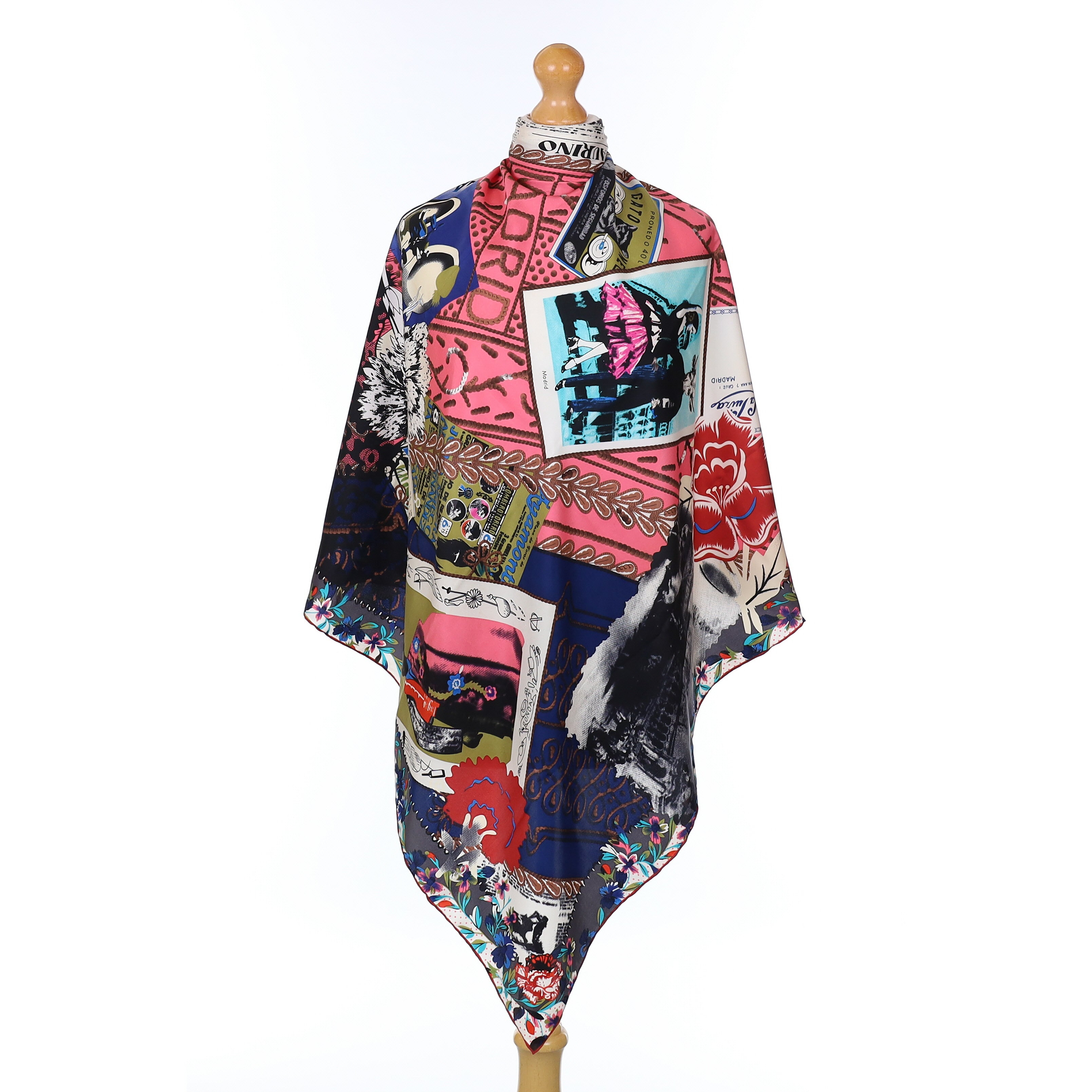 Christian Lacroix Madrid Collage Silk Scarf