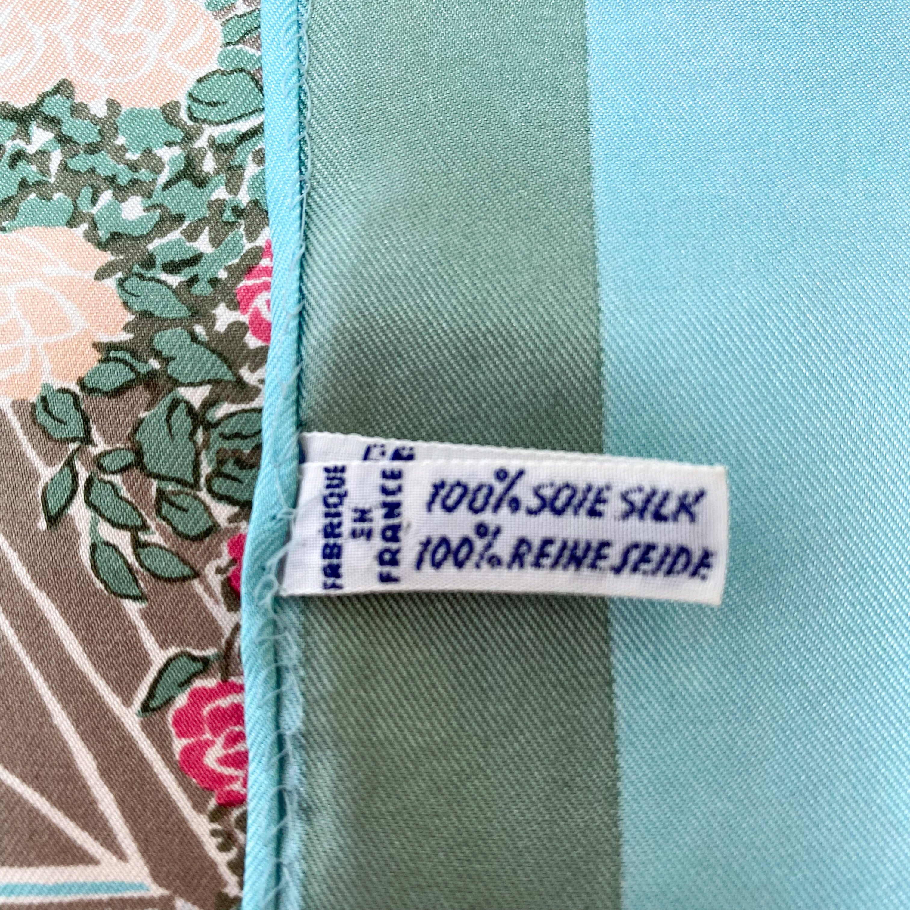 Nina Ricci Floral Vintage Silk Scarf