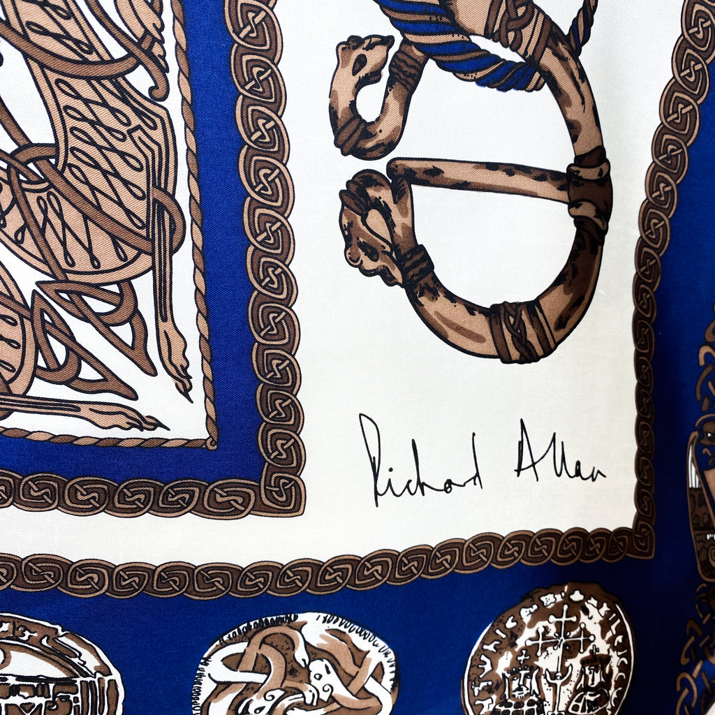 1970s Richard Allan Vintage Silk Scarf