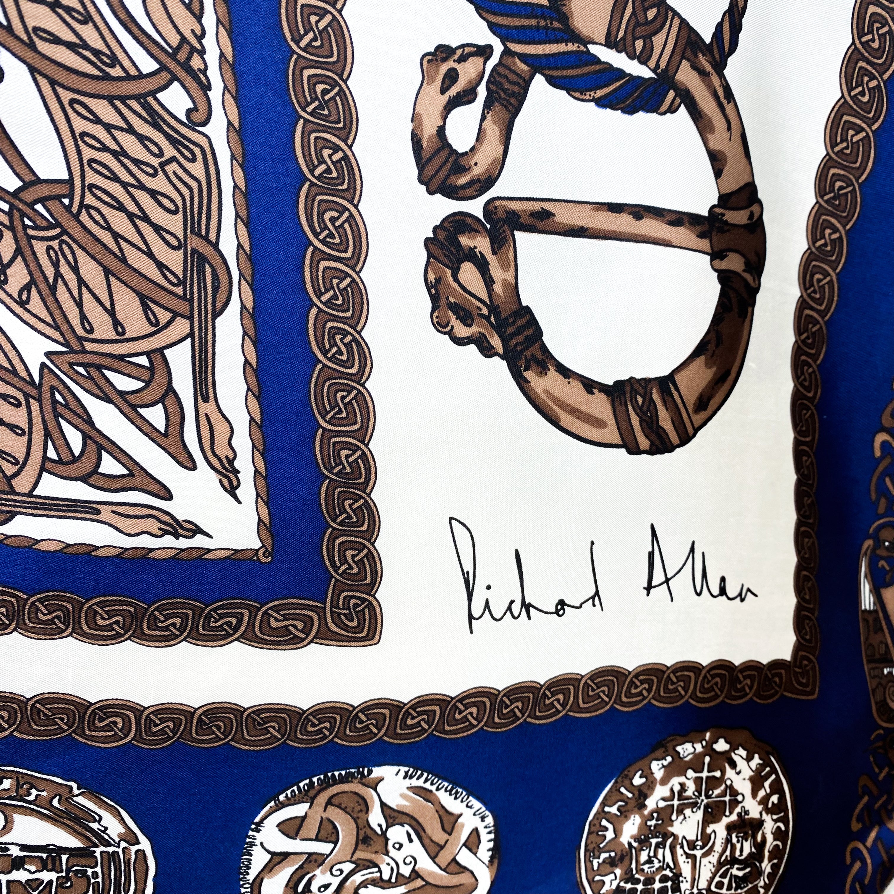 1970s Richard Allan Vintage Silk Scarf
