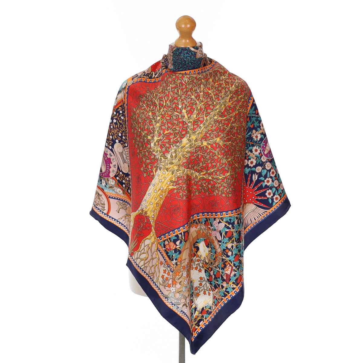 Brand New Tree Design Silk Scarf