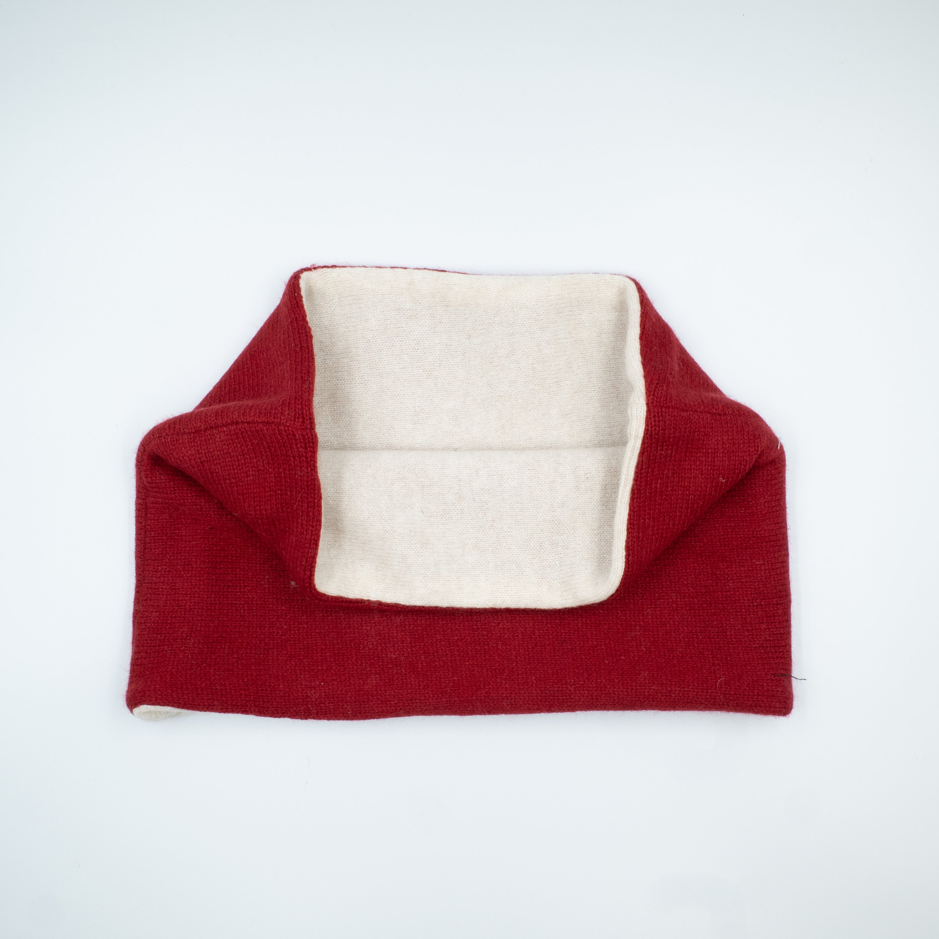 Postbox Red and Oatmeal Neck Warmer