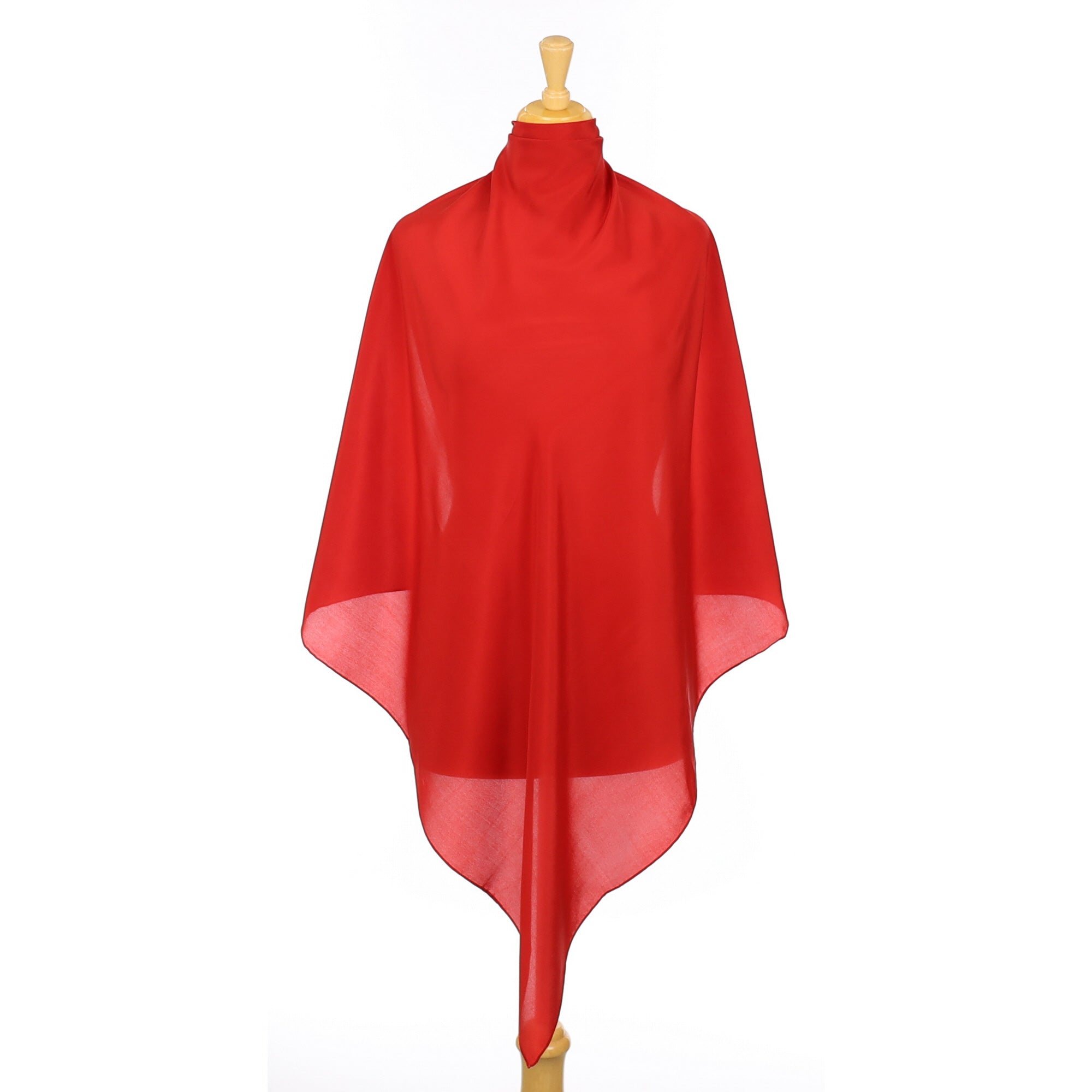Brand New Plain Red Silk Scarf