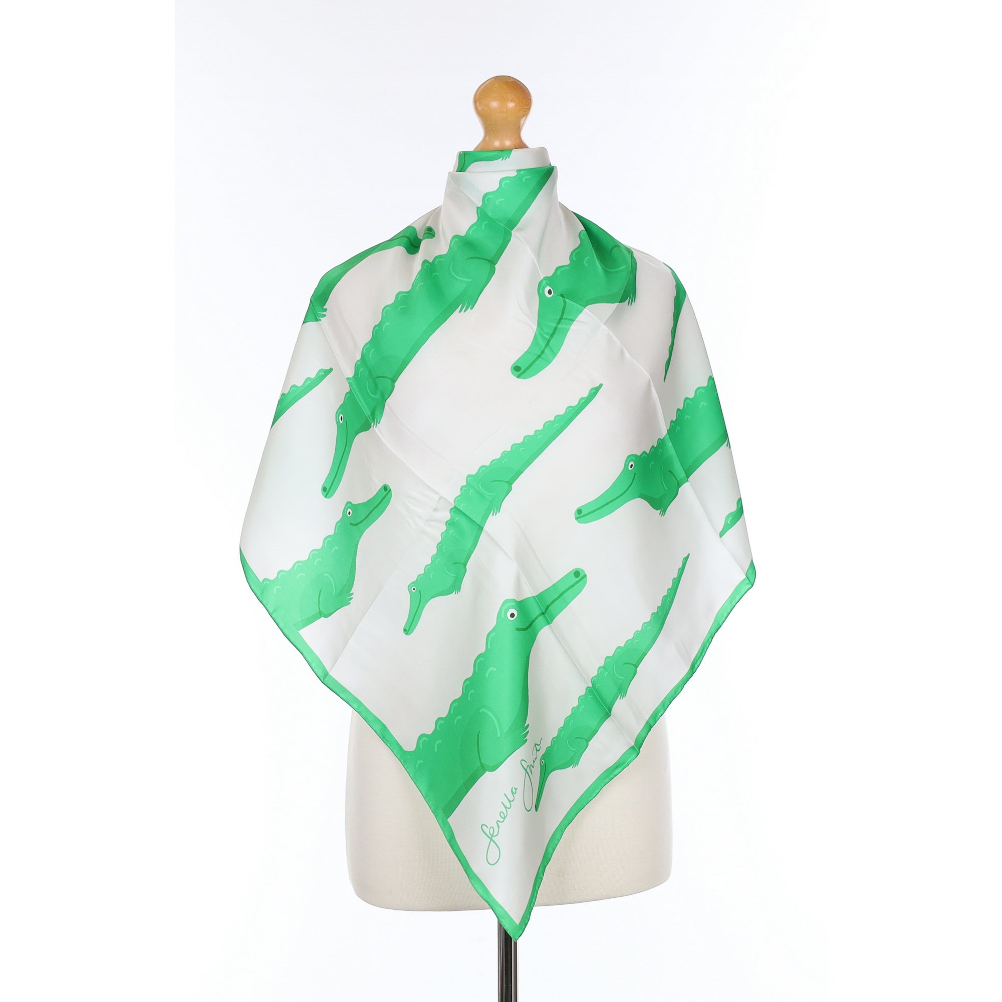 Brand New Fenella Smith Crocodile Design Silk Scarf