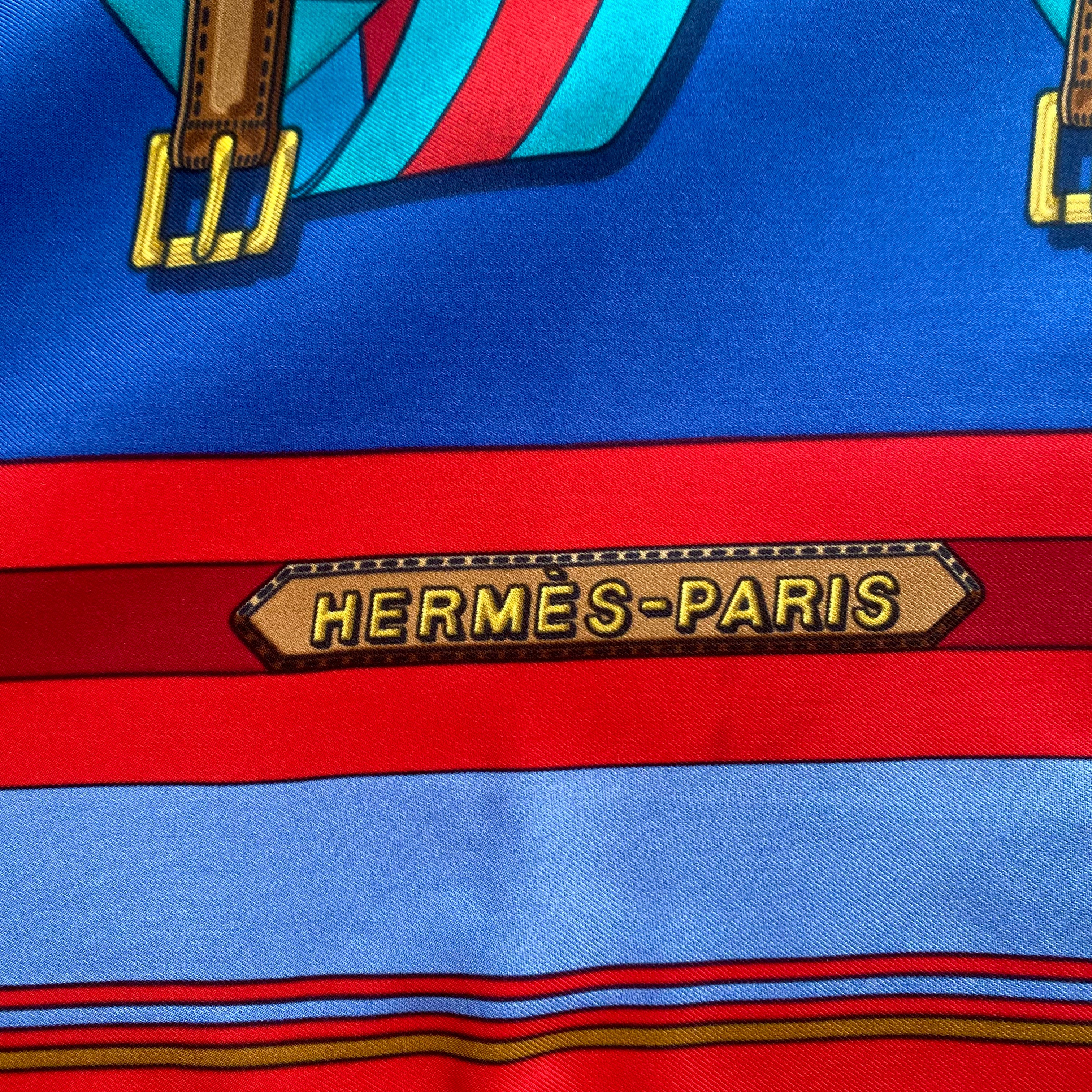 Hermès Sangles Designer Silk Scarf