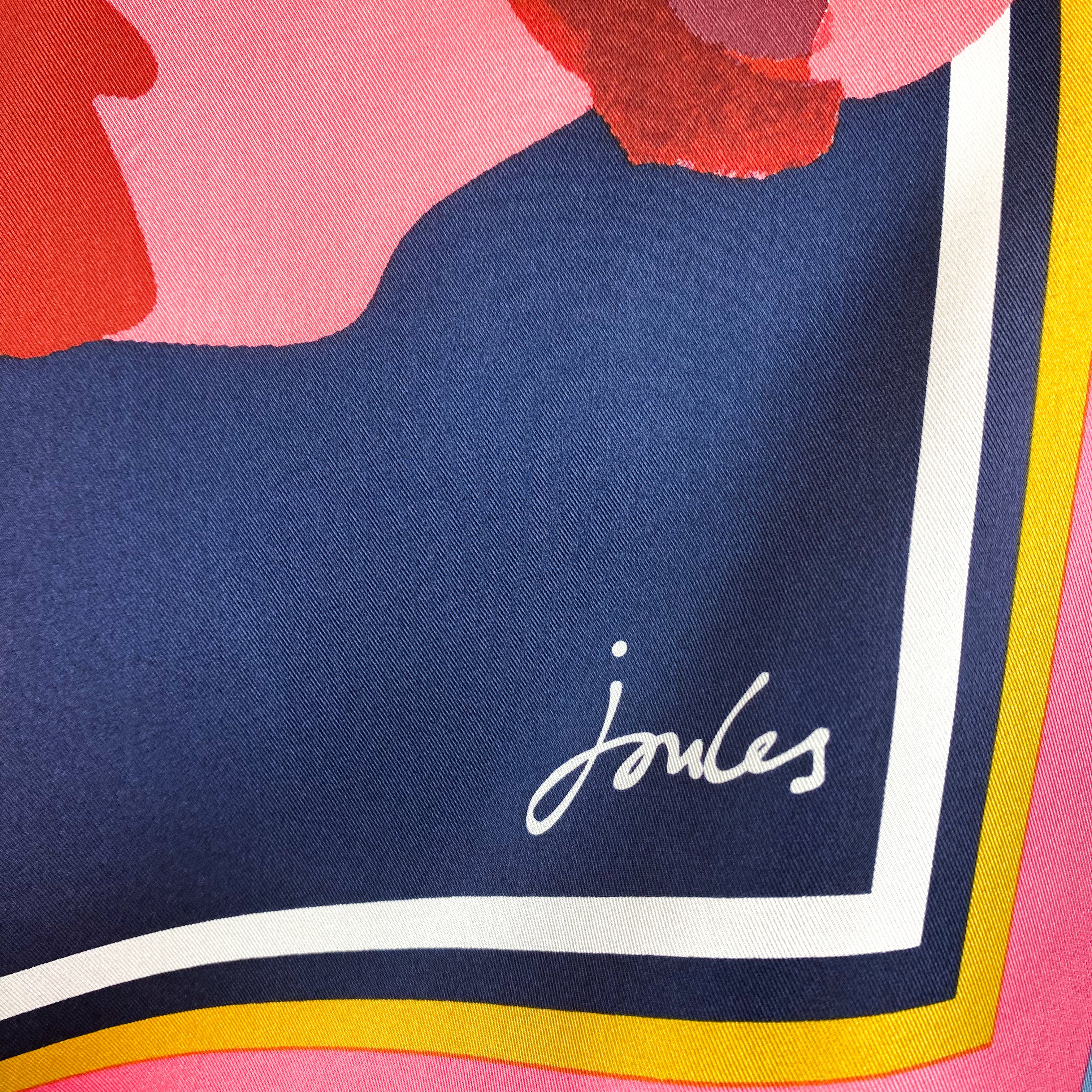 Joules Wrap Style Floral Silk Scarf