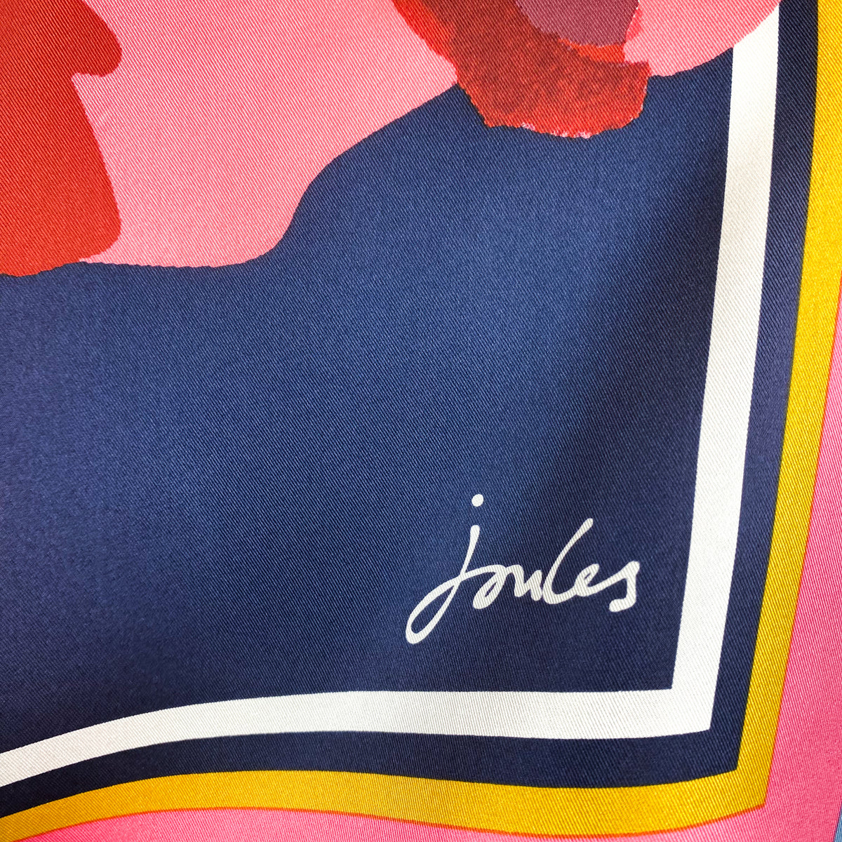 Joules Wrap Style Floral Silk Scarf