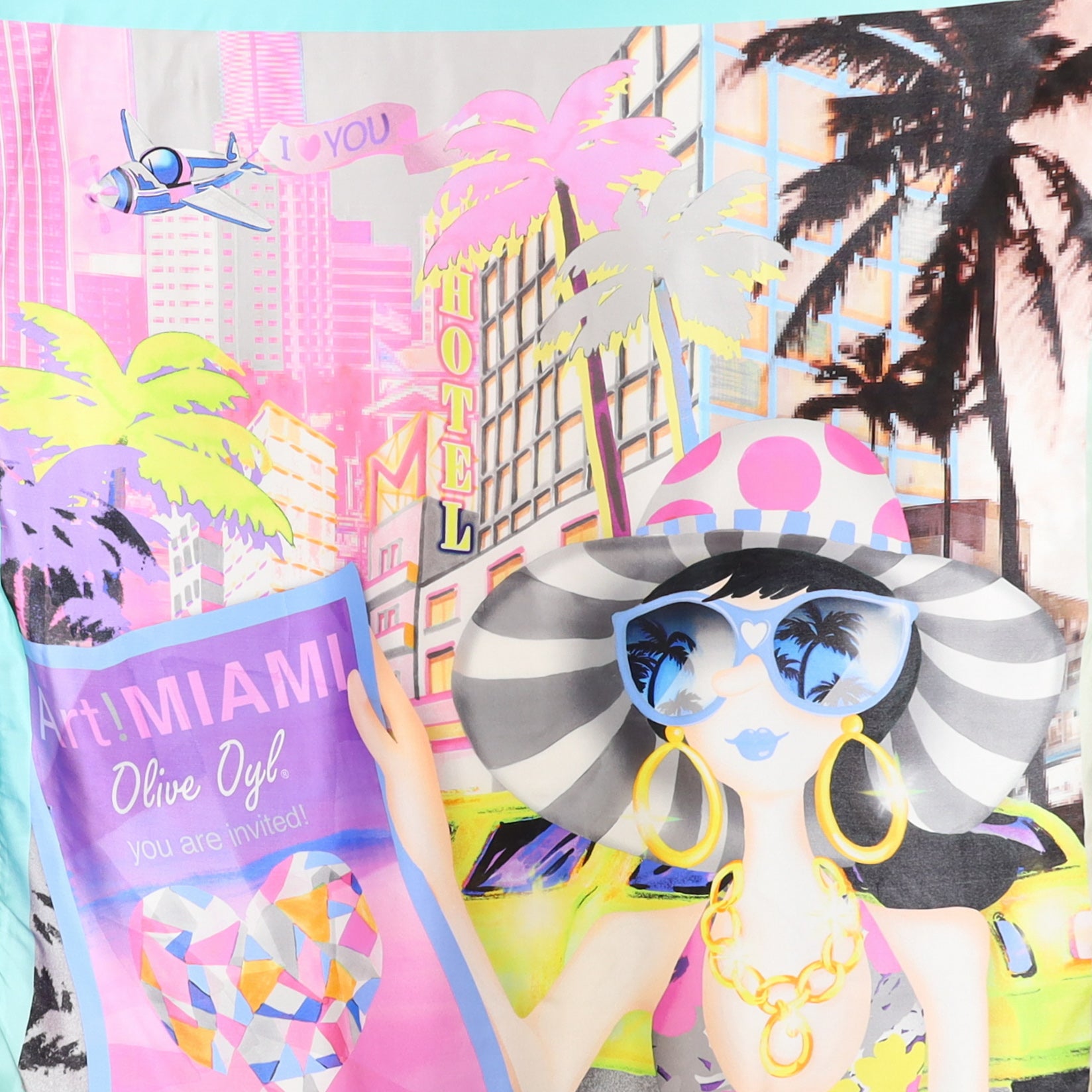 Moschino Olive Oyl Silk Scarf