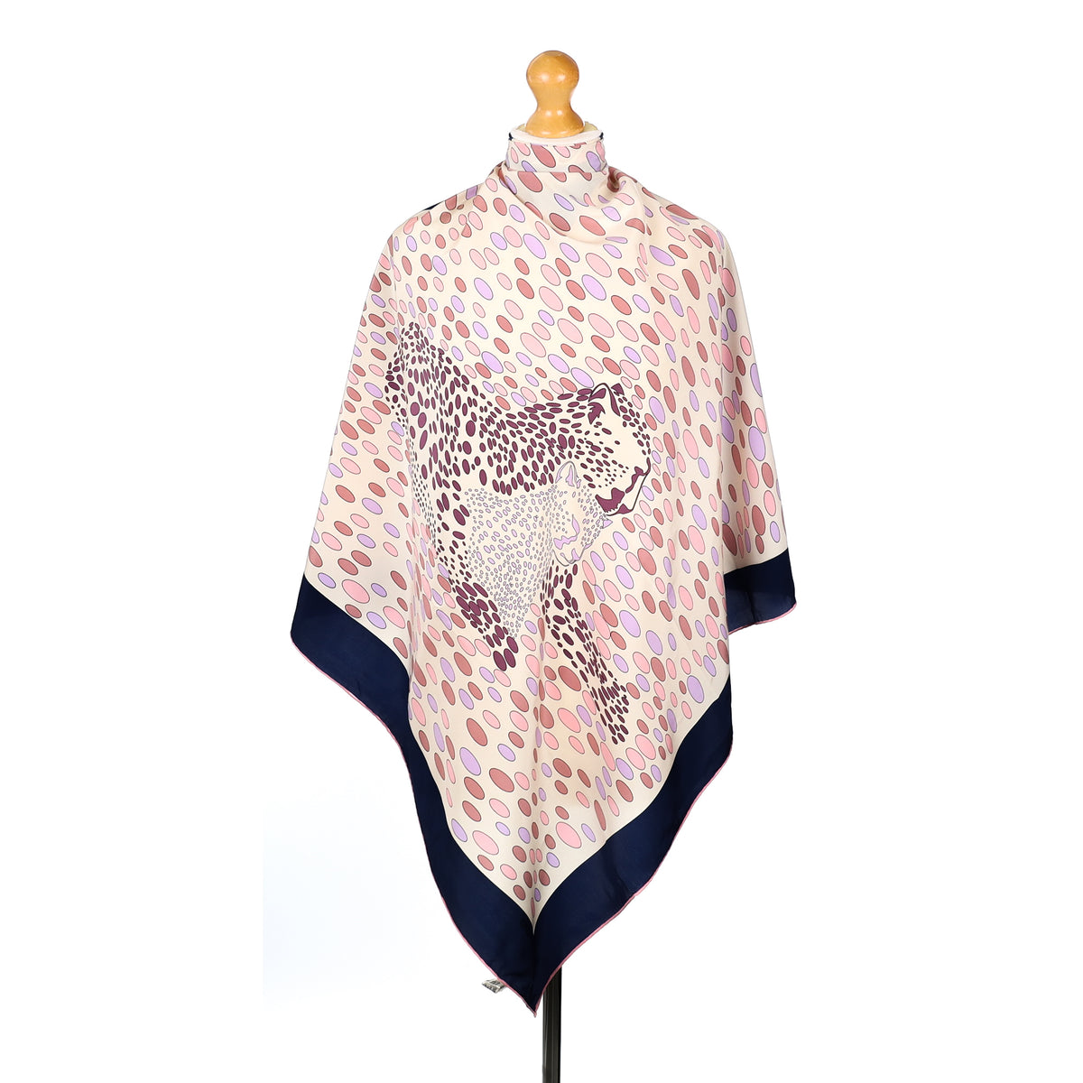 Grés Spotted Leopard Vintage Silk Scarf