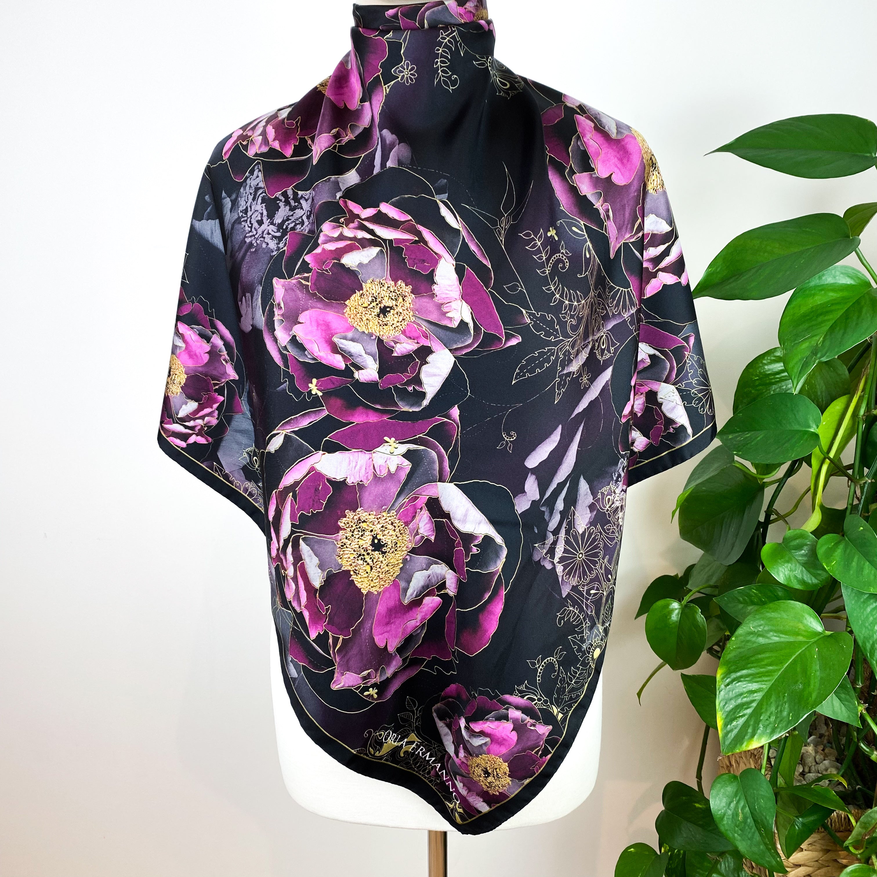 Orla Ermanno Floral Silk Scarf