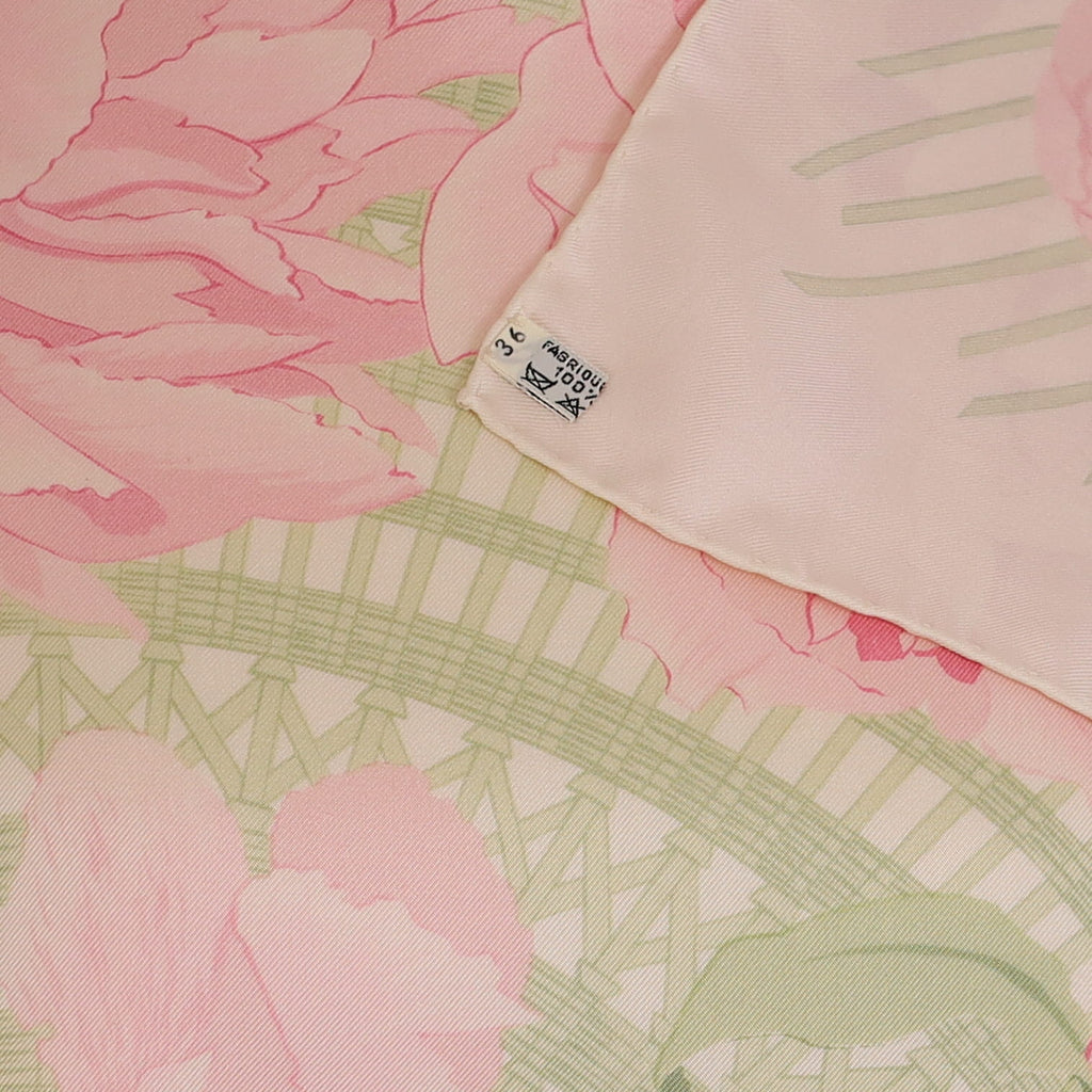 Hermès Les Pivoines Silk Scarf